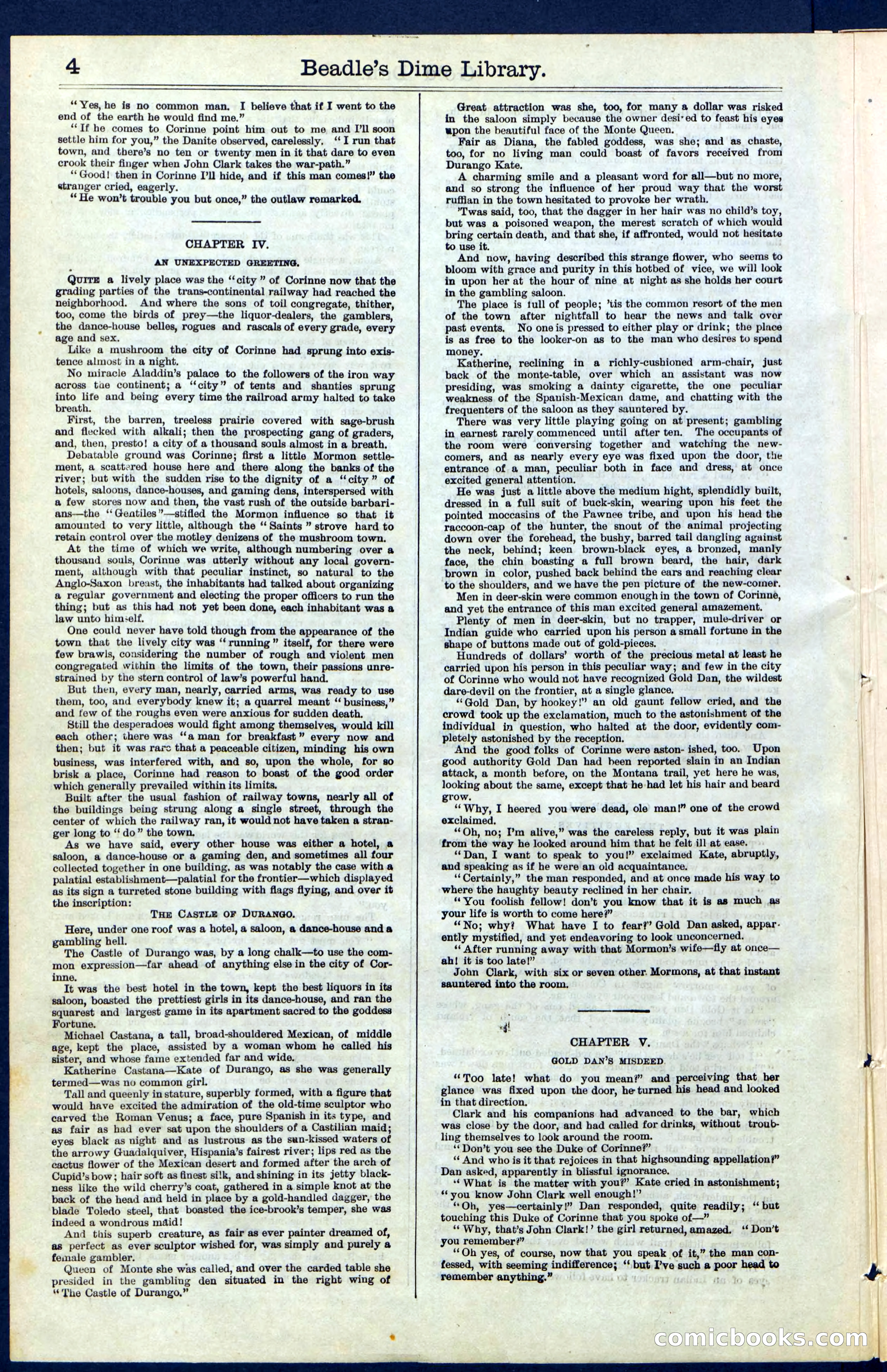 Beadle's New York Dime Library, No. 41 — page 4 of 32