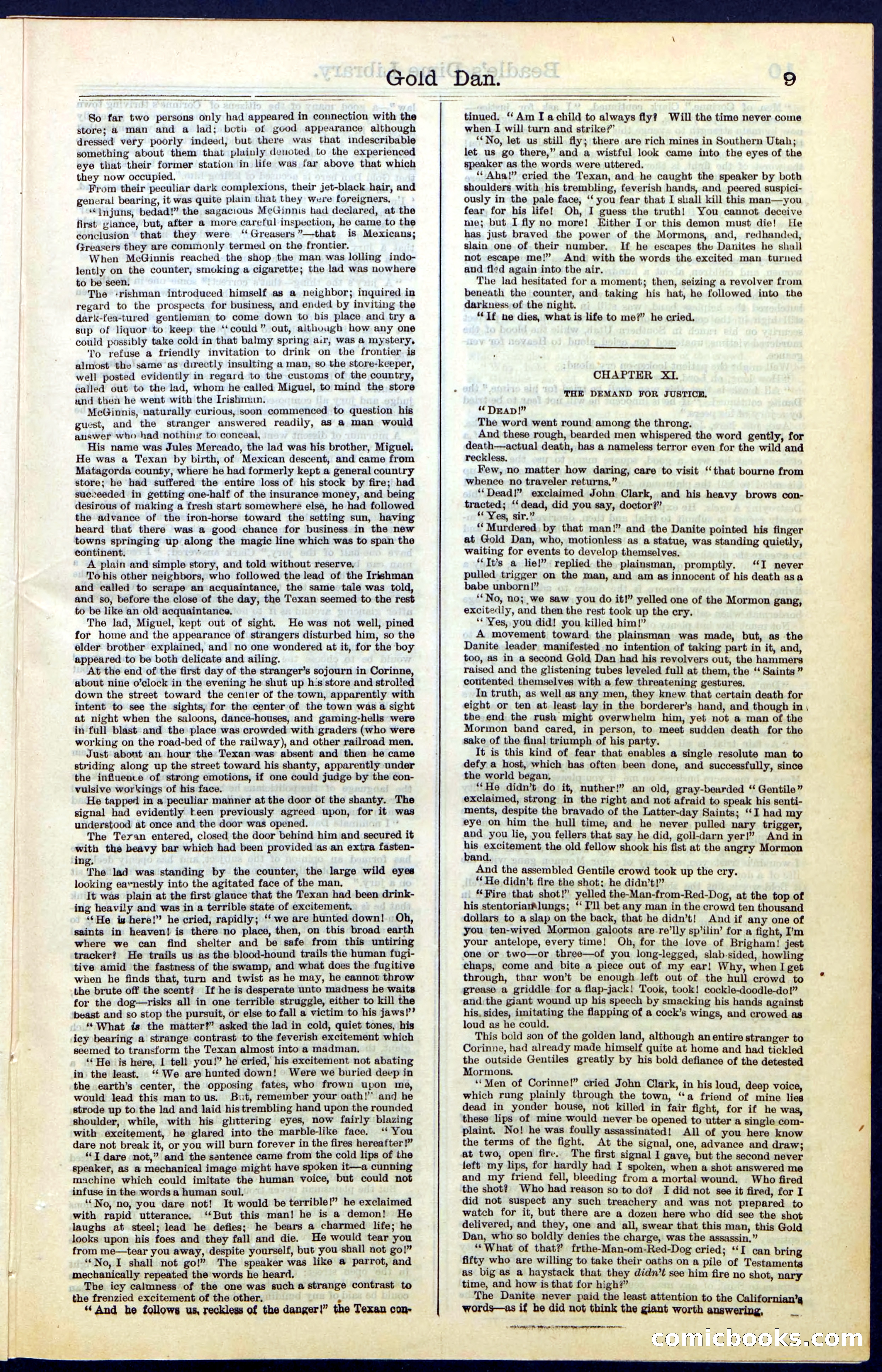 Beadle's New York Dime Library, No. 41 — page 9 of 32