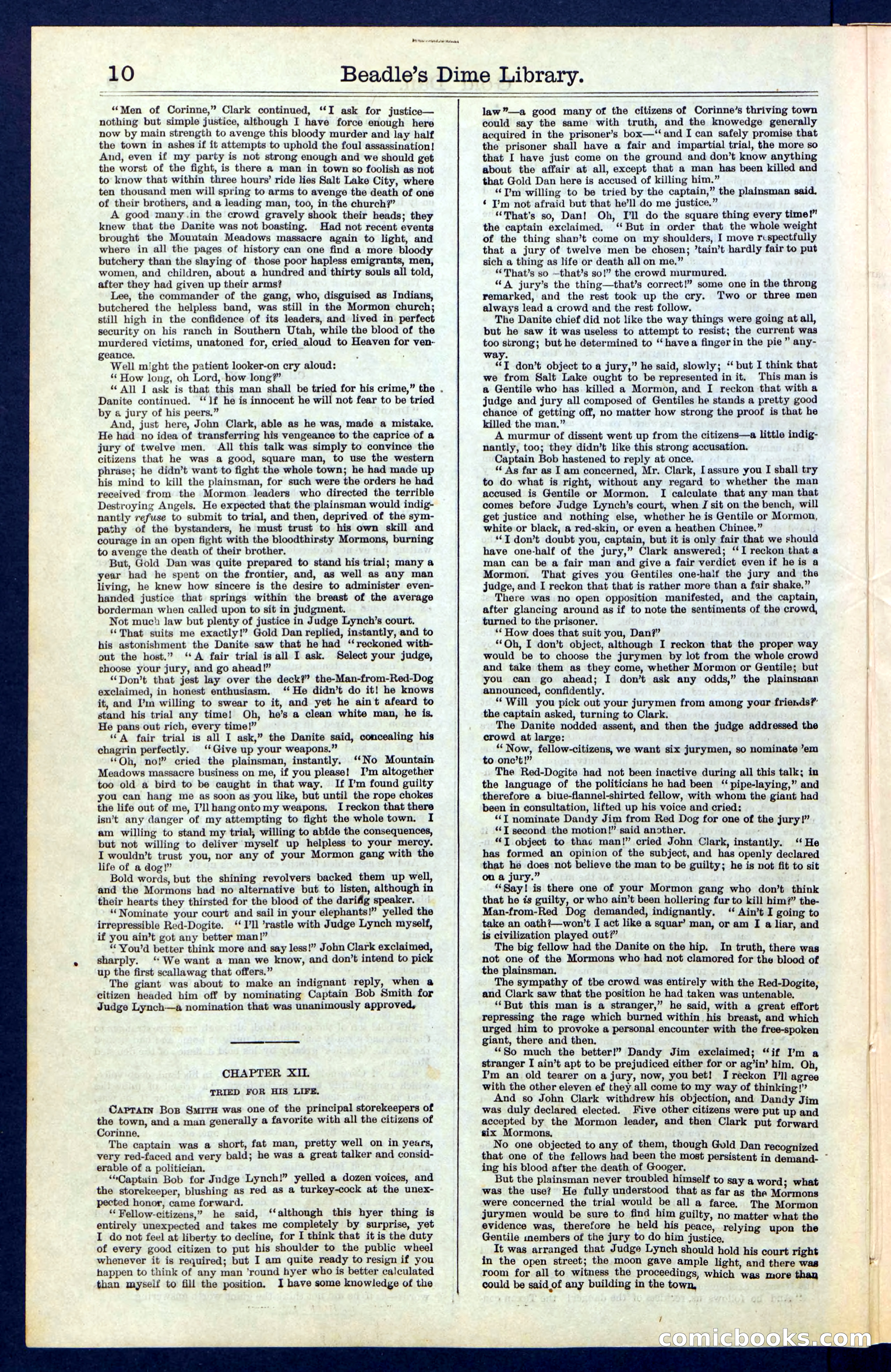 Beadle's New York Dime Library, No. 41 — page 10 of 32