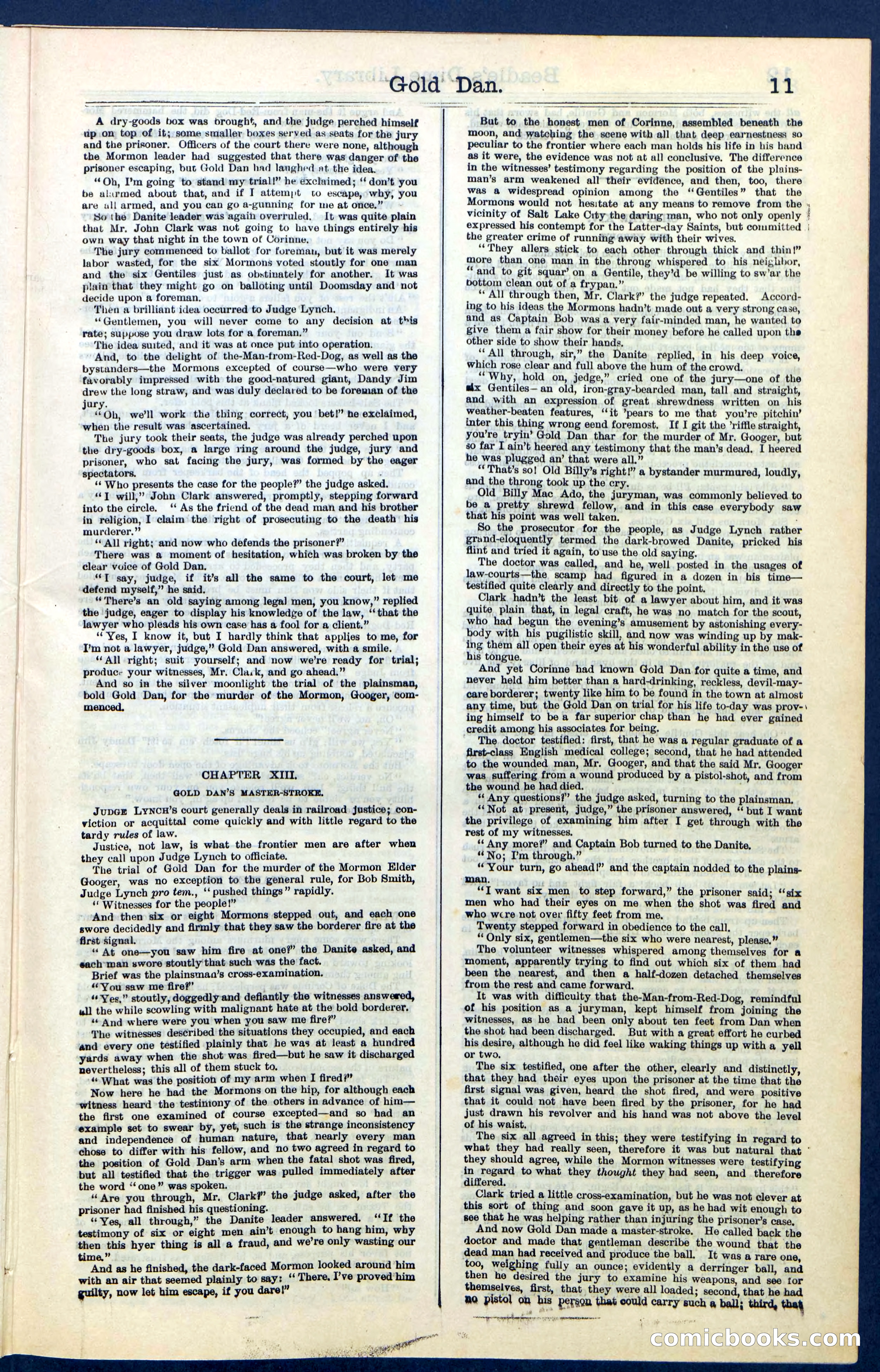Beadle's New York Dime Library, No. 41 — page 11 of 32
