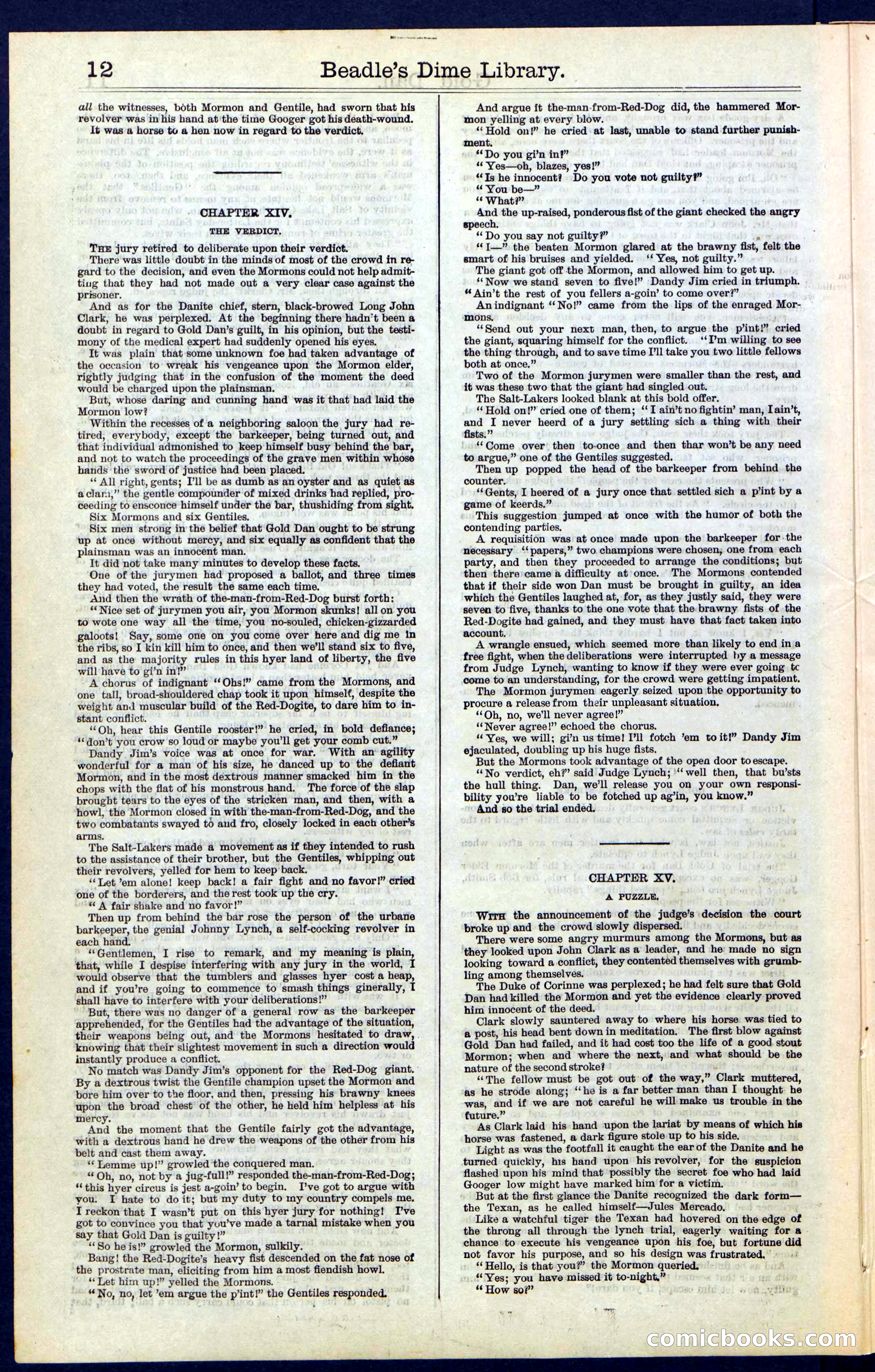 Beadle's New York Dime Library, No. 41 — page 12 of 32