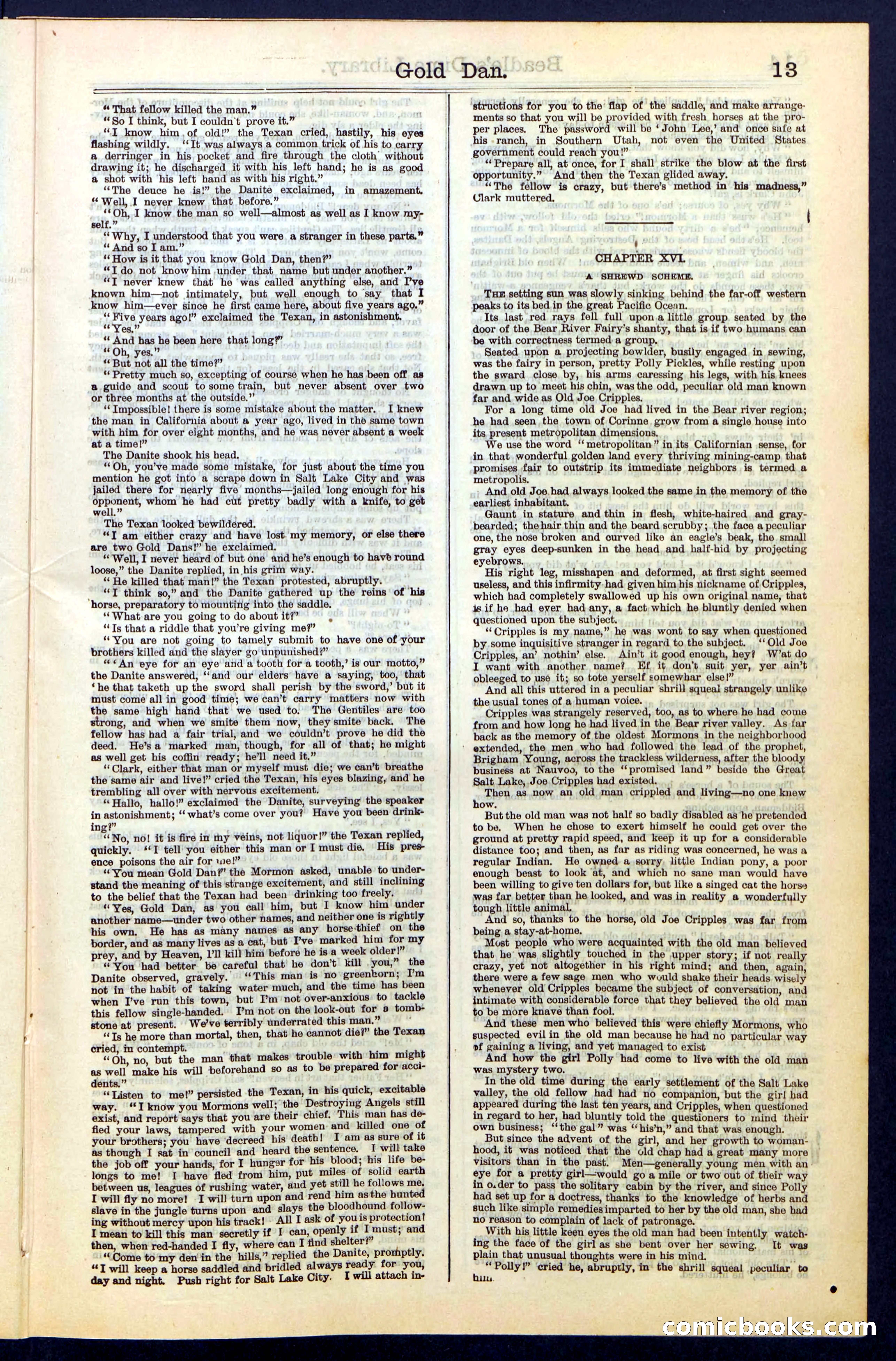 Beadle's New York Dime Library, No. 41 — page 13 of 32