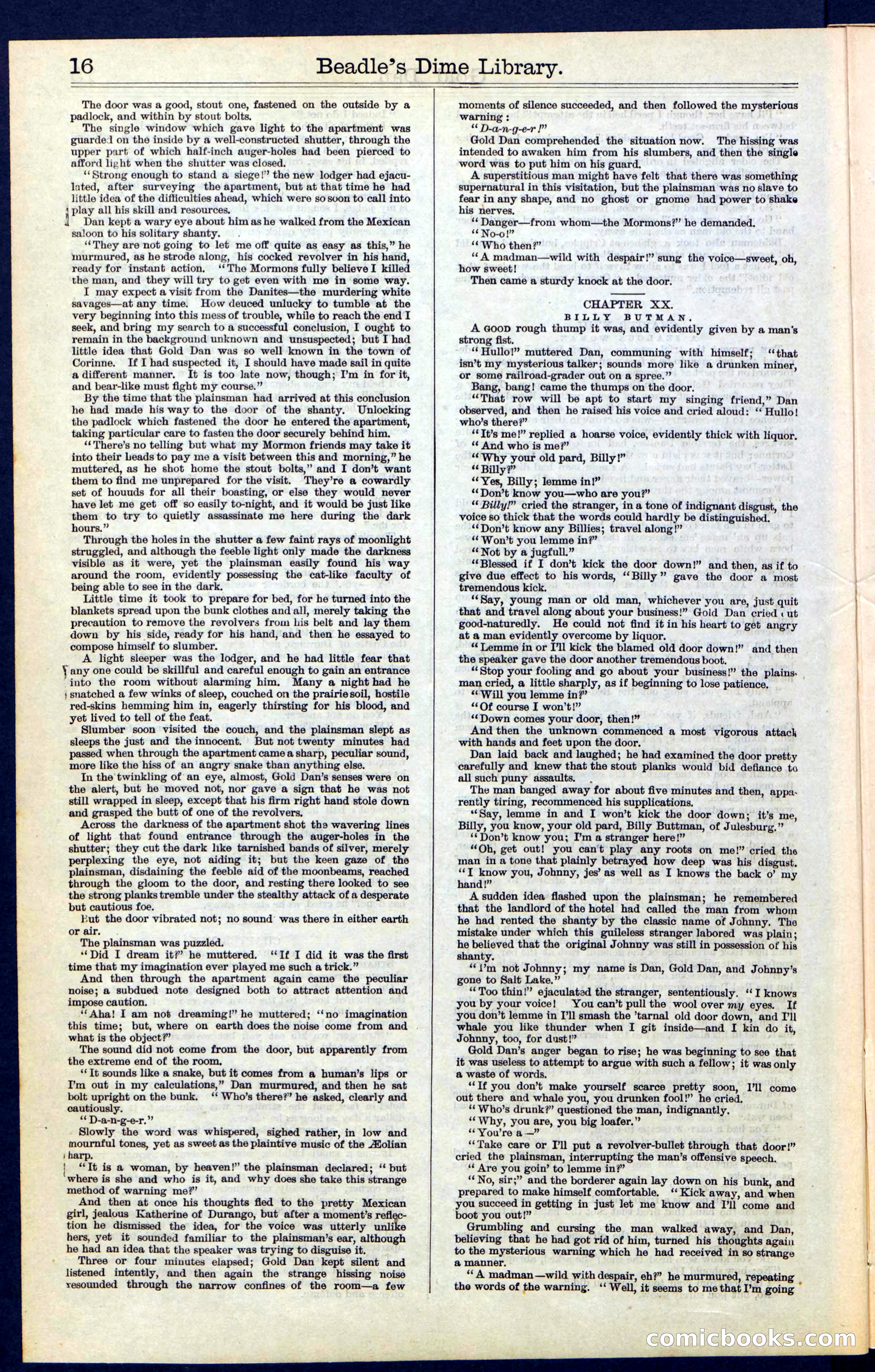 Beadle's New York Dime Library, No. 41 — page 16 of 32