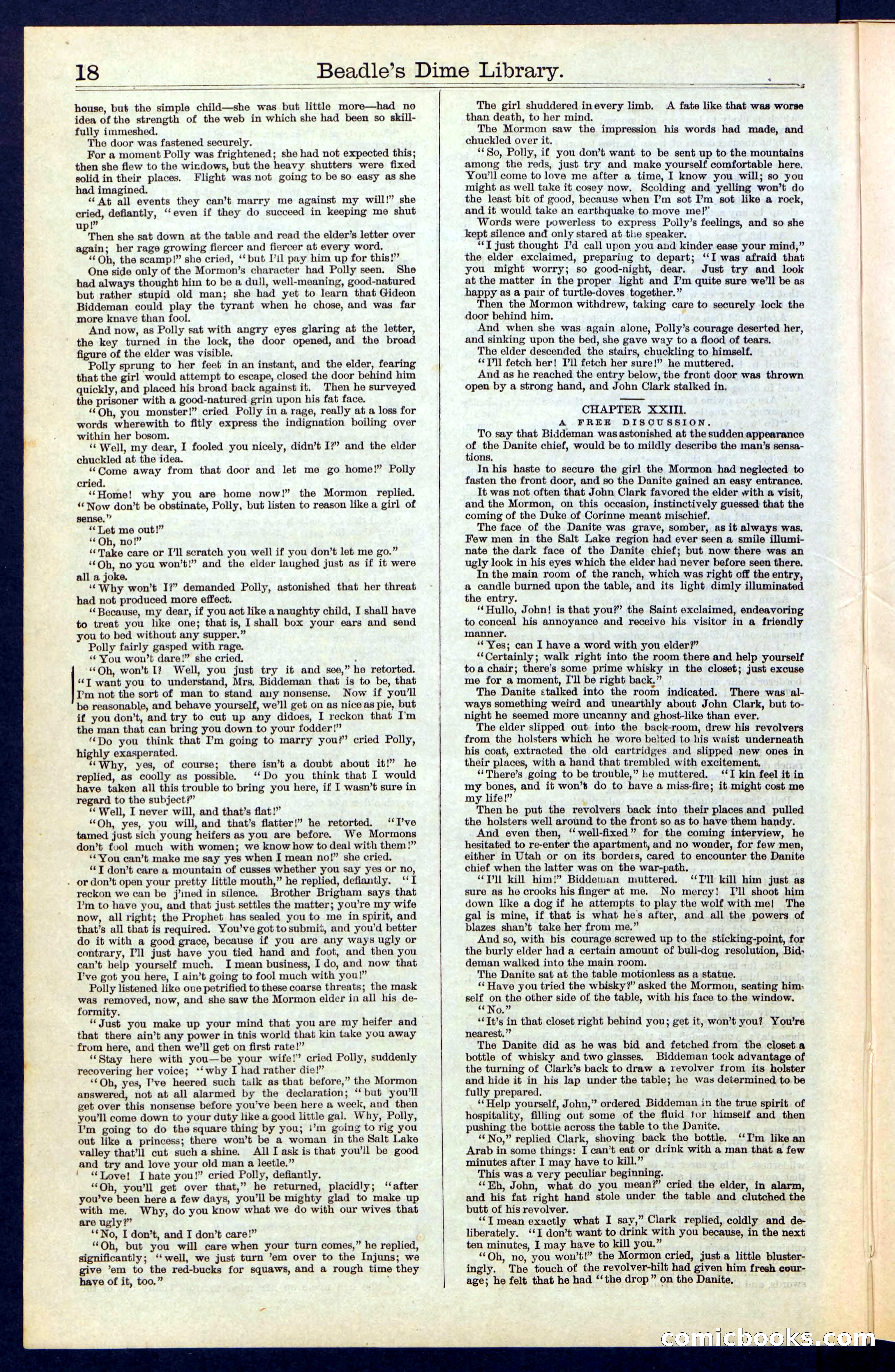 Beadle's New York Dime Library, No. 41 — page 18 of 32