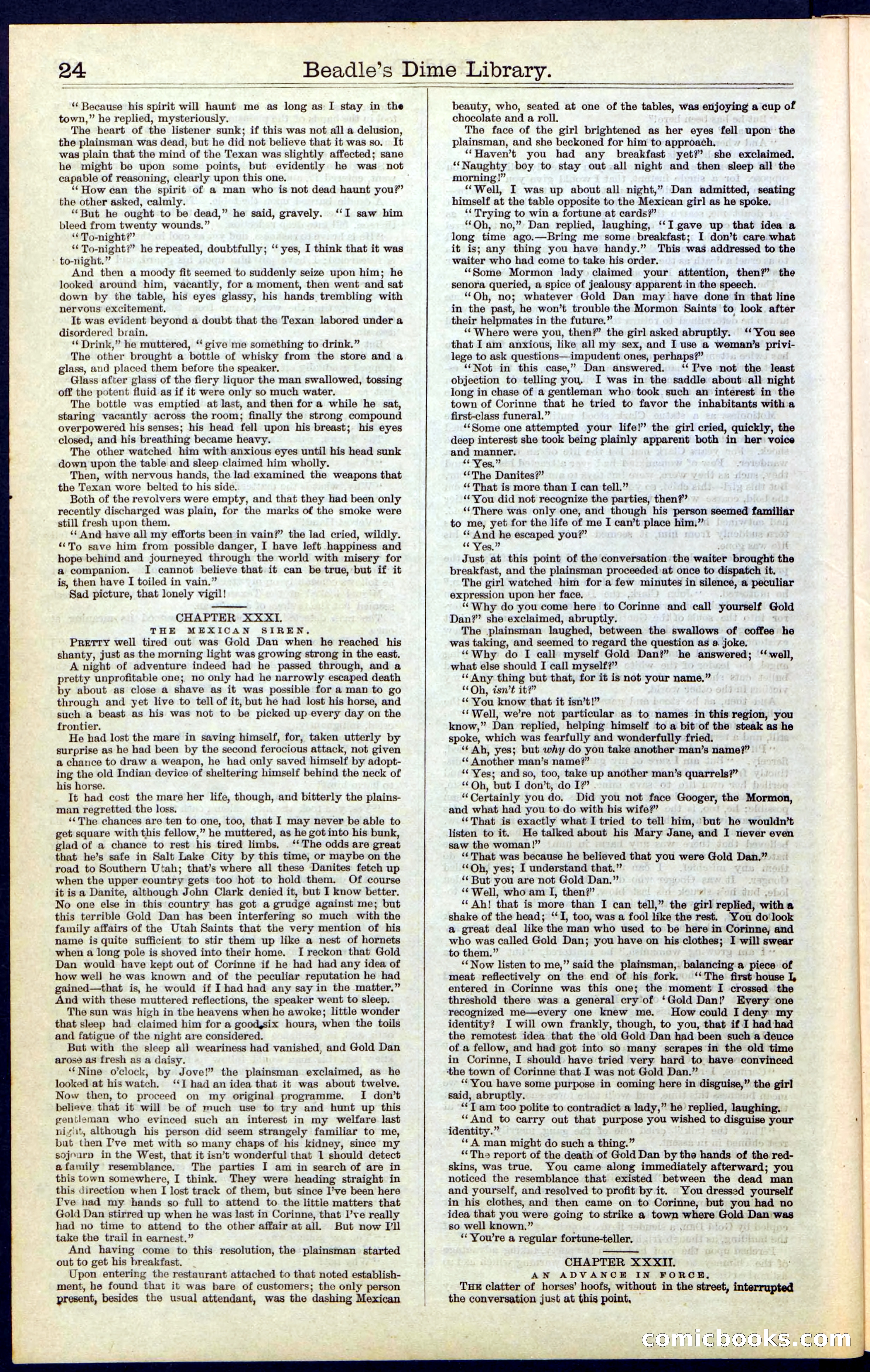 Beadle's New York Dime Library, No. 41 — page 24 of 32