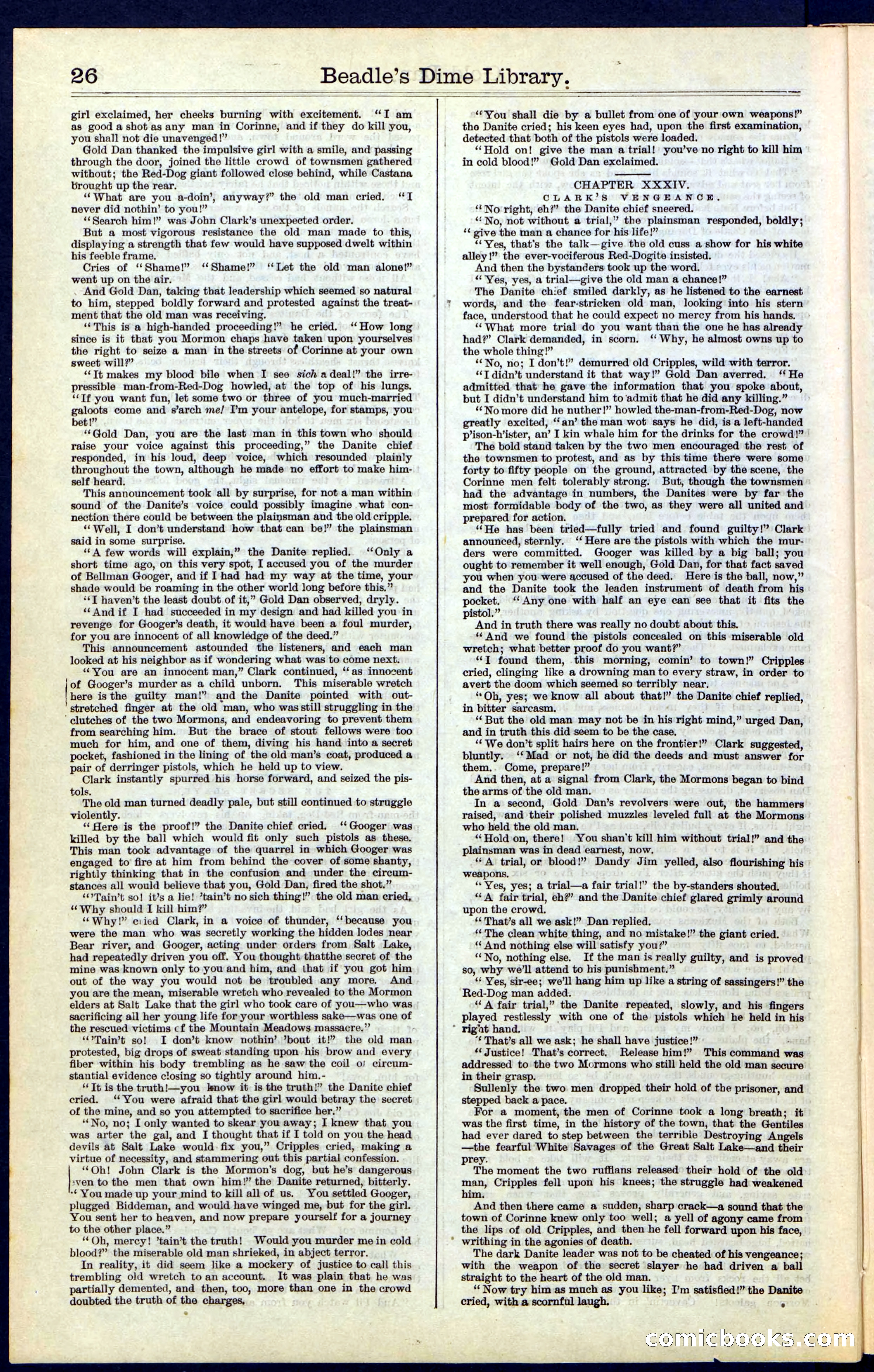 Beadle's New York Dime Library, No. 41 — page 26 of 32