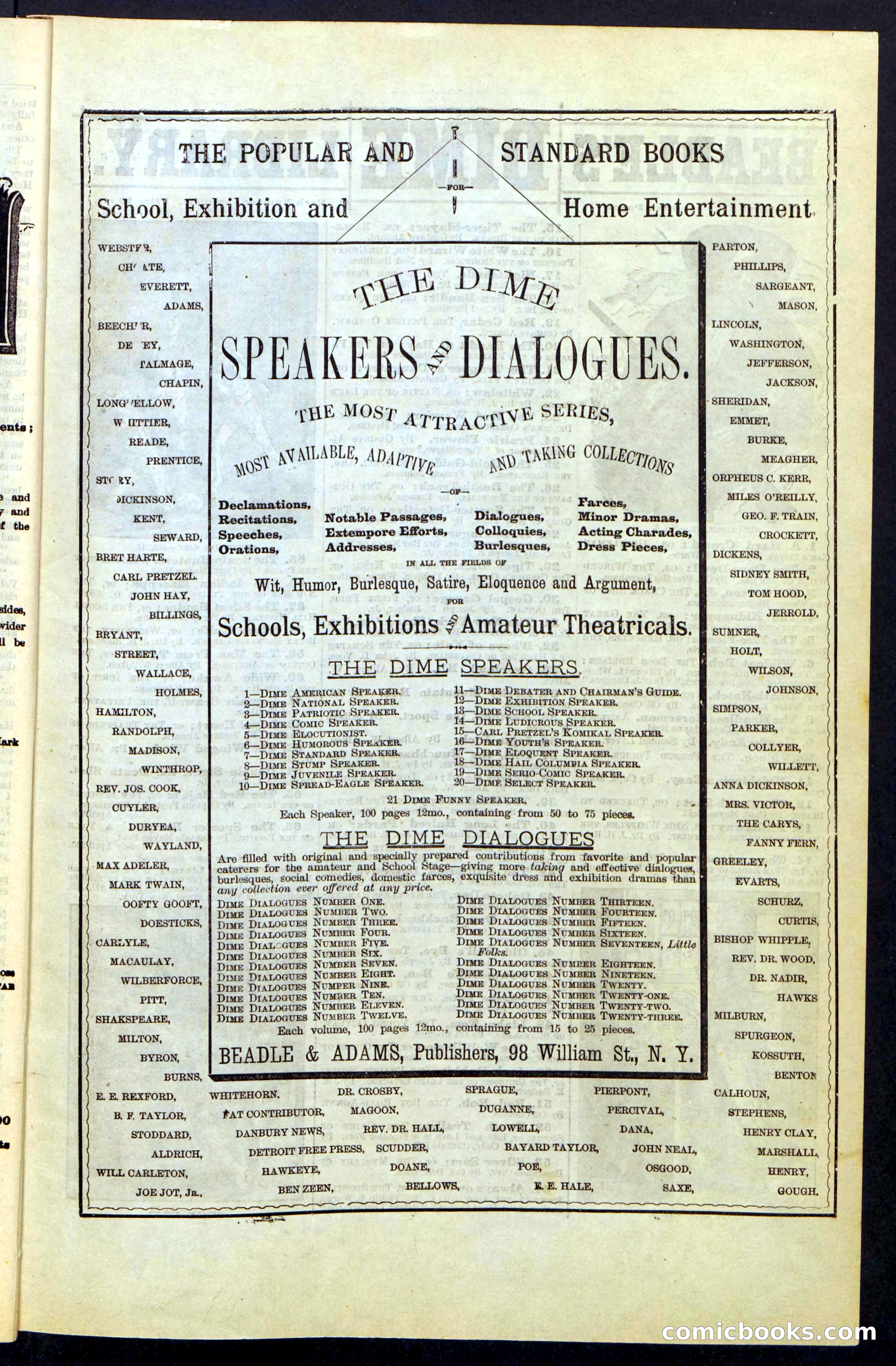 Beadle's New York Dime Library, No. 41 — page 31 of 32