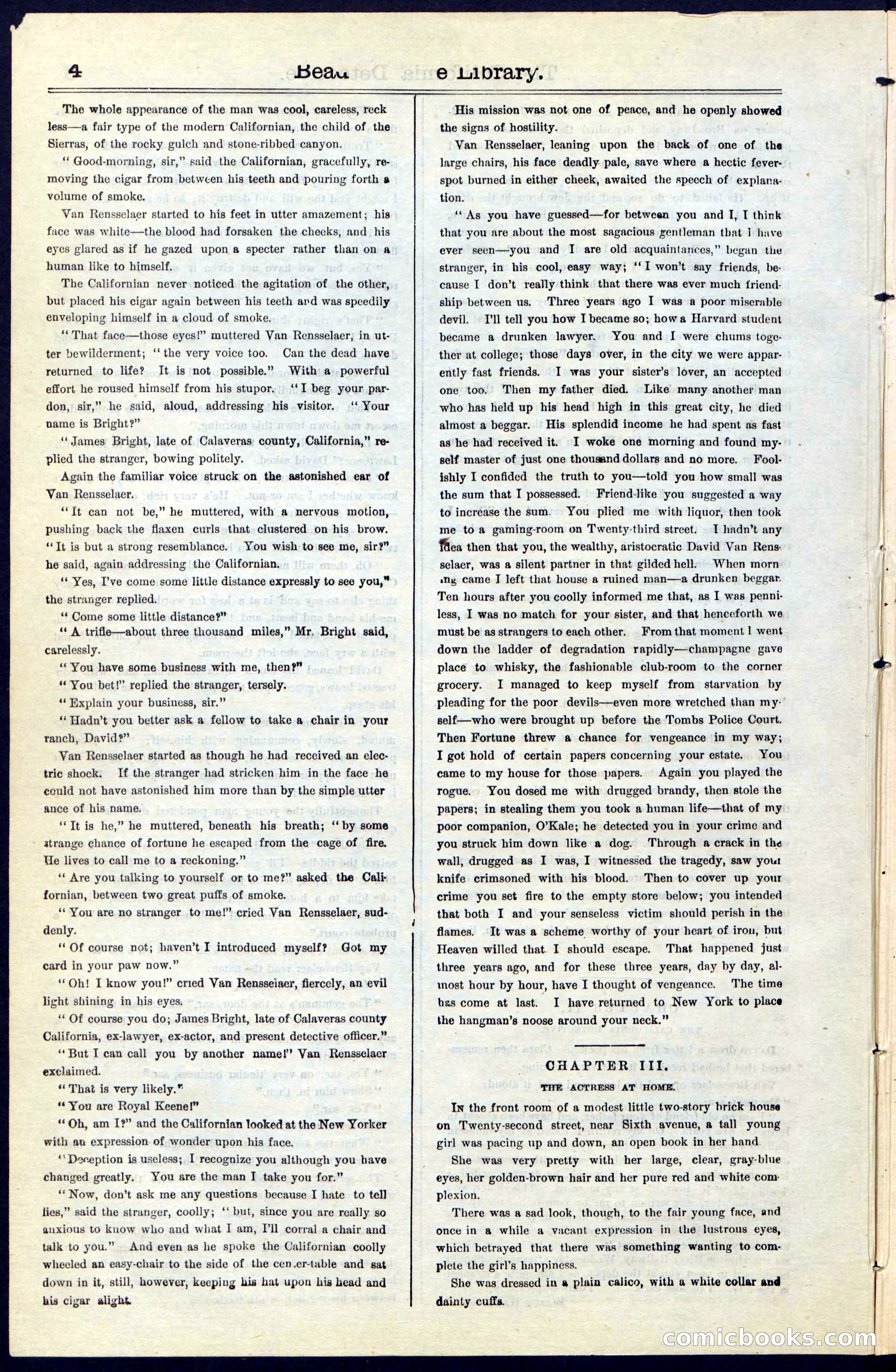 Beadle's Dime Library No. 42 — page 4 of 32