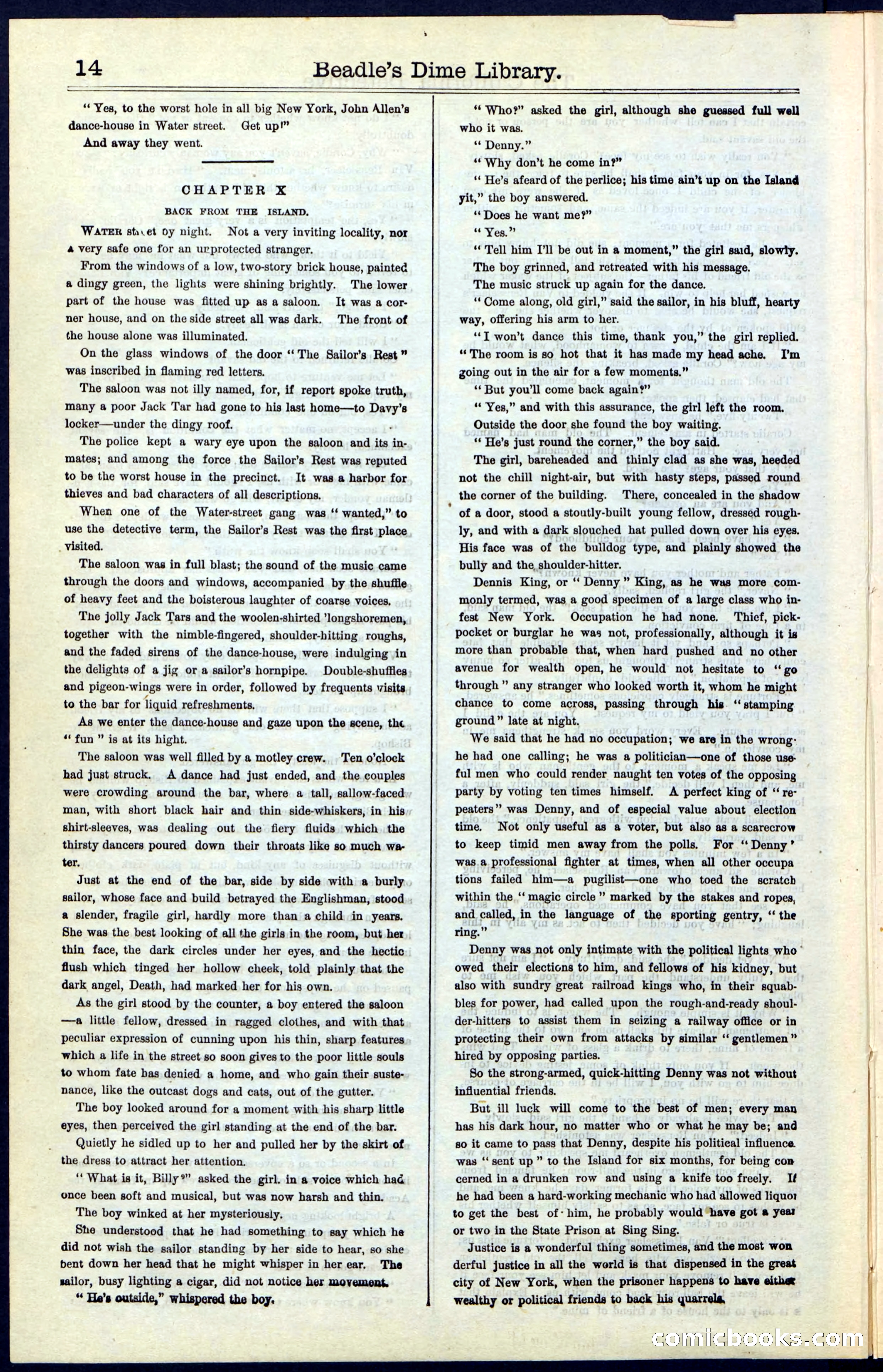 Beadle's Dime Library No. 42 — page 14 of 32