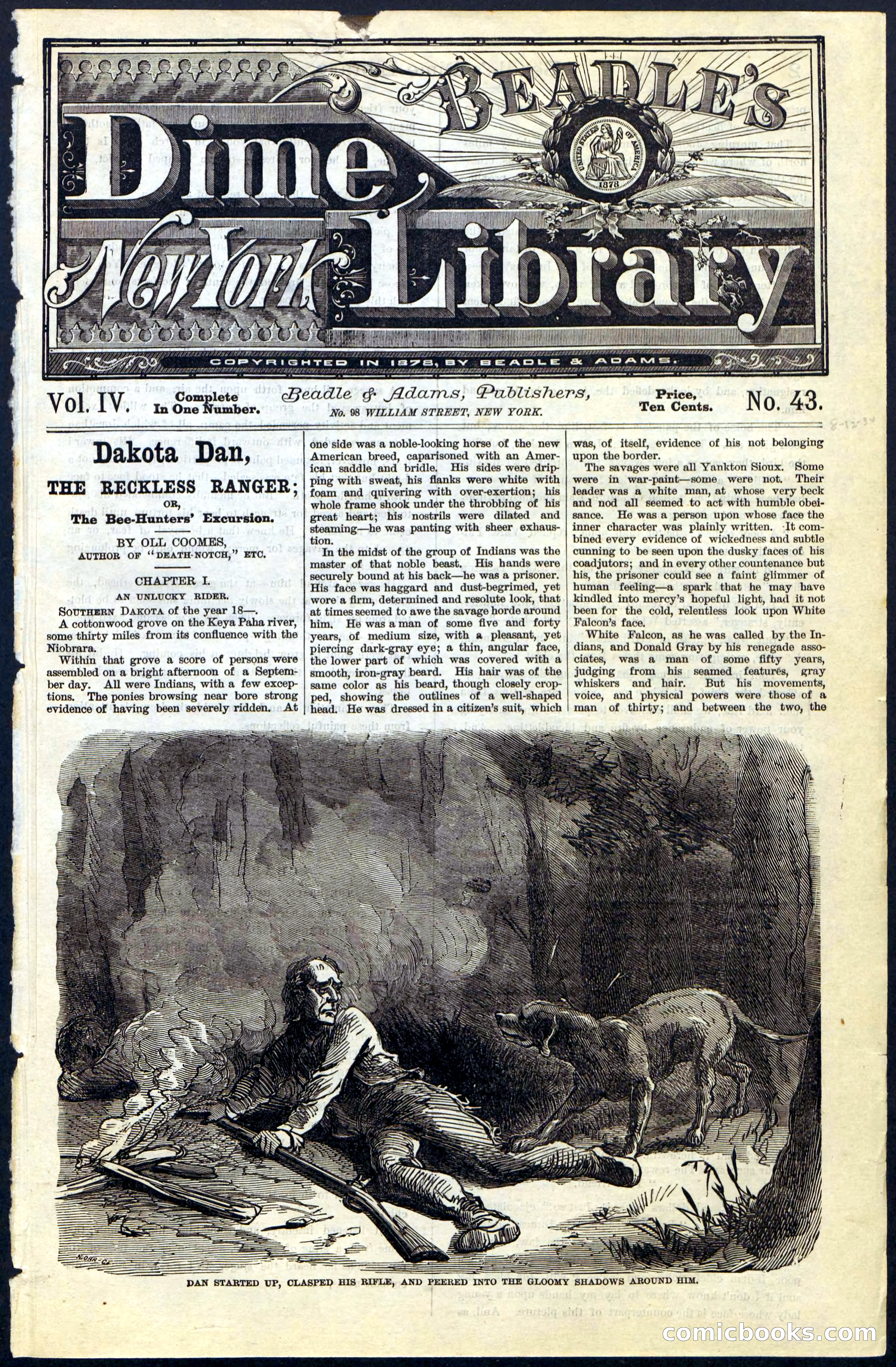 Beadle's New York Dime Library, No. 43 — page 1 of 32