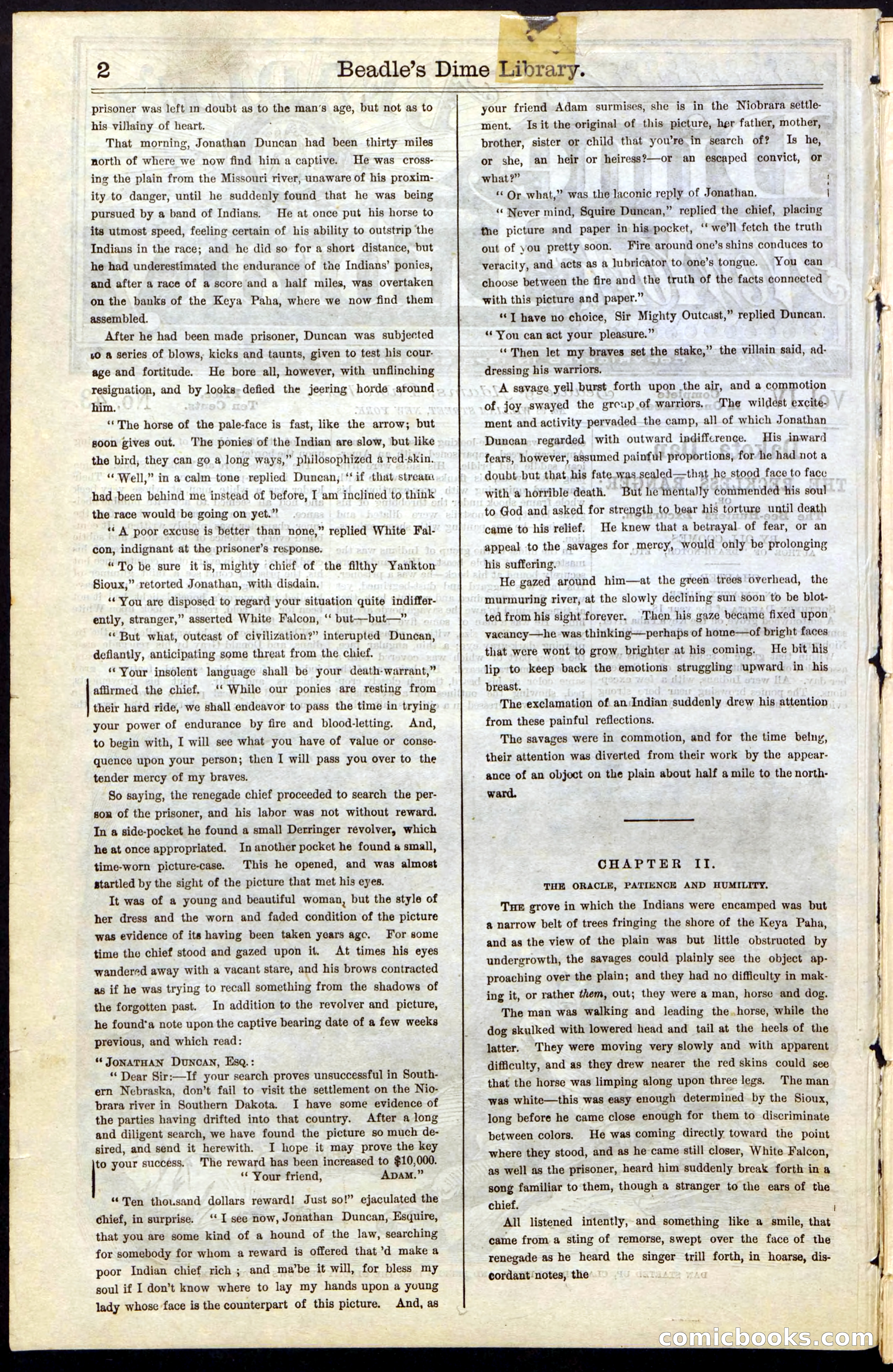 Beadle's New York Dime Library, No. 43 — page 2 of 32