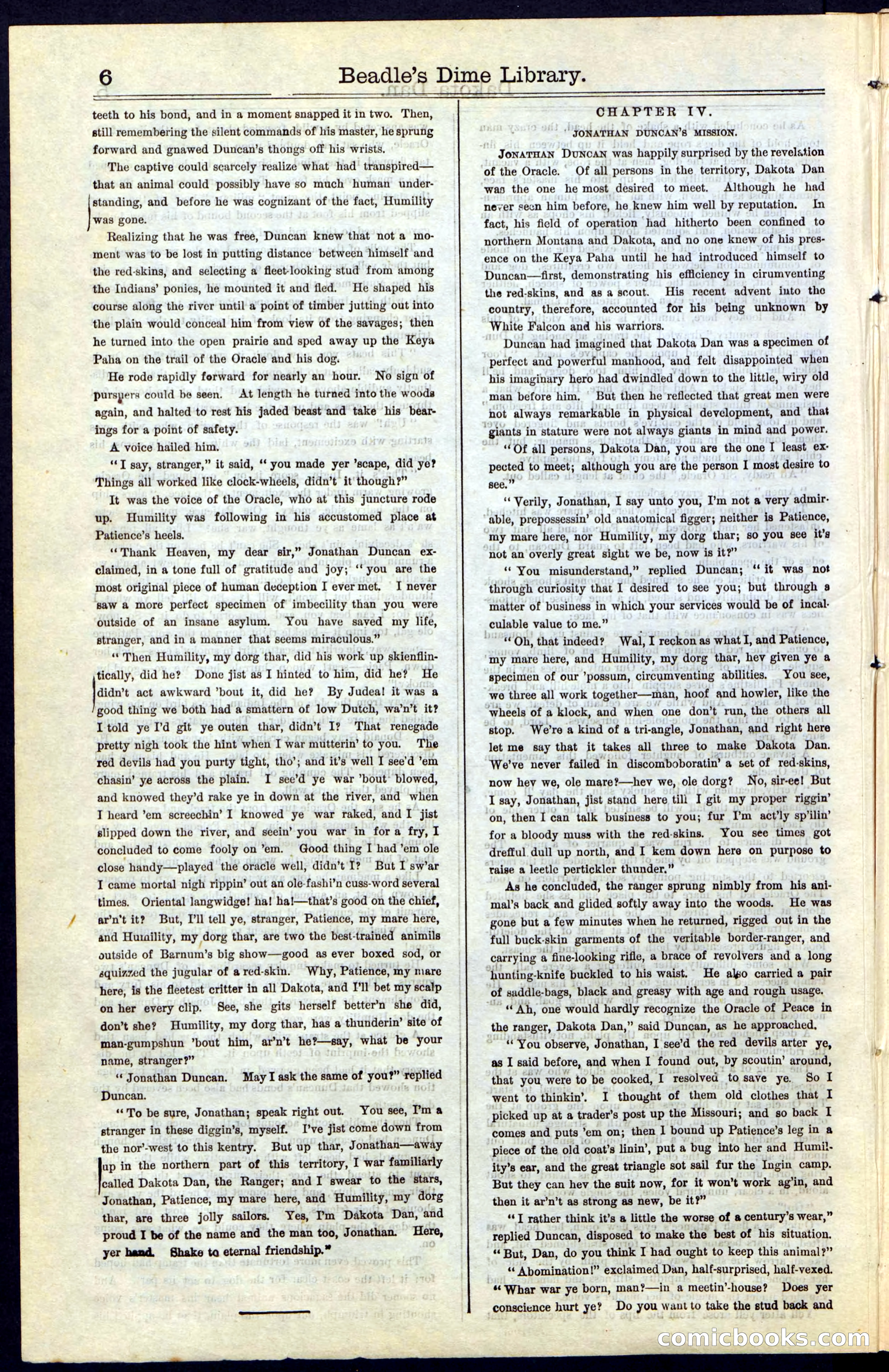 Beadle's New York Dime Library, No. 43 — page 6 of 32