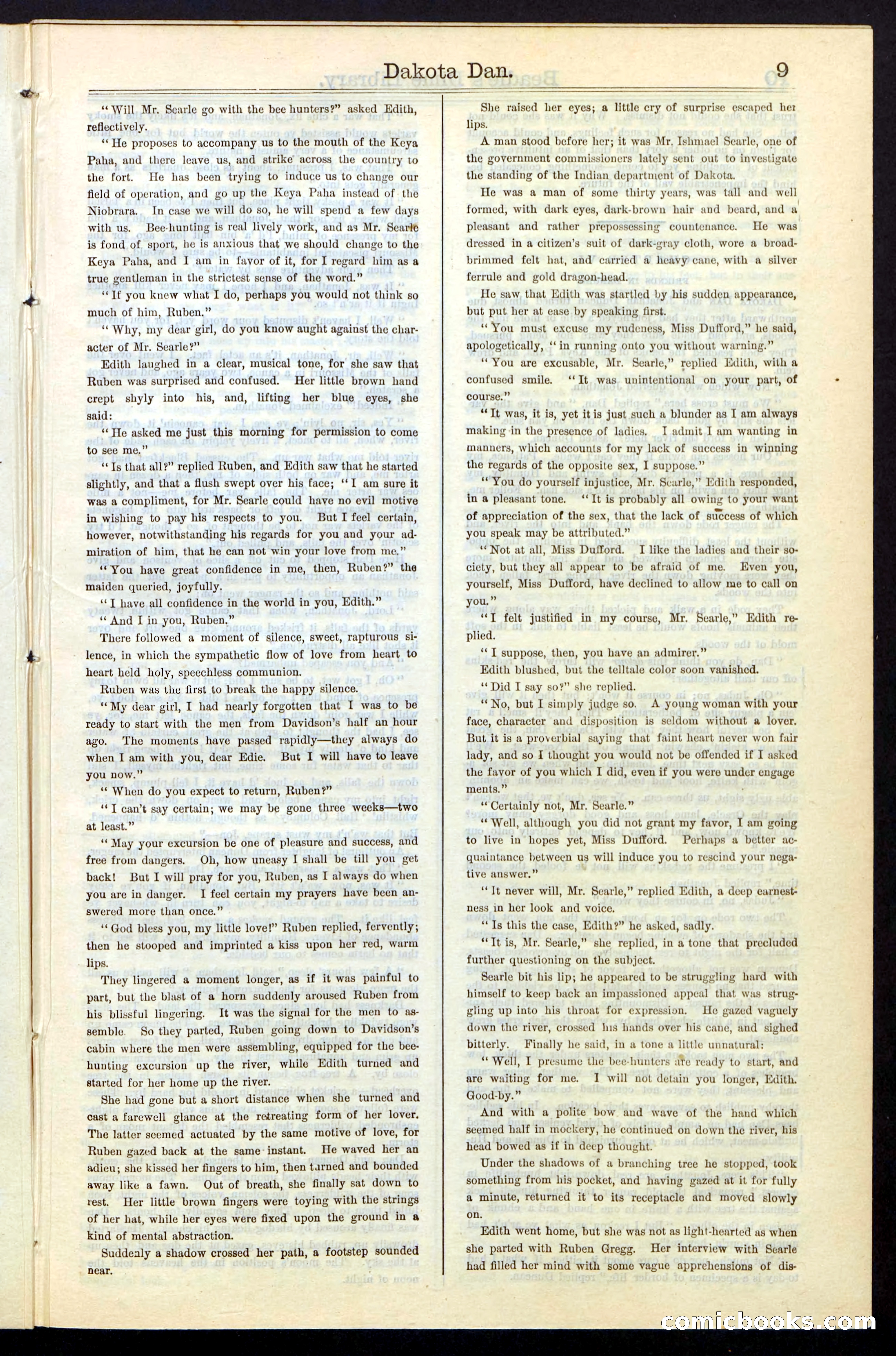 Beadle's New York Dime Library, No. 43 — page 9 of 32