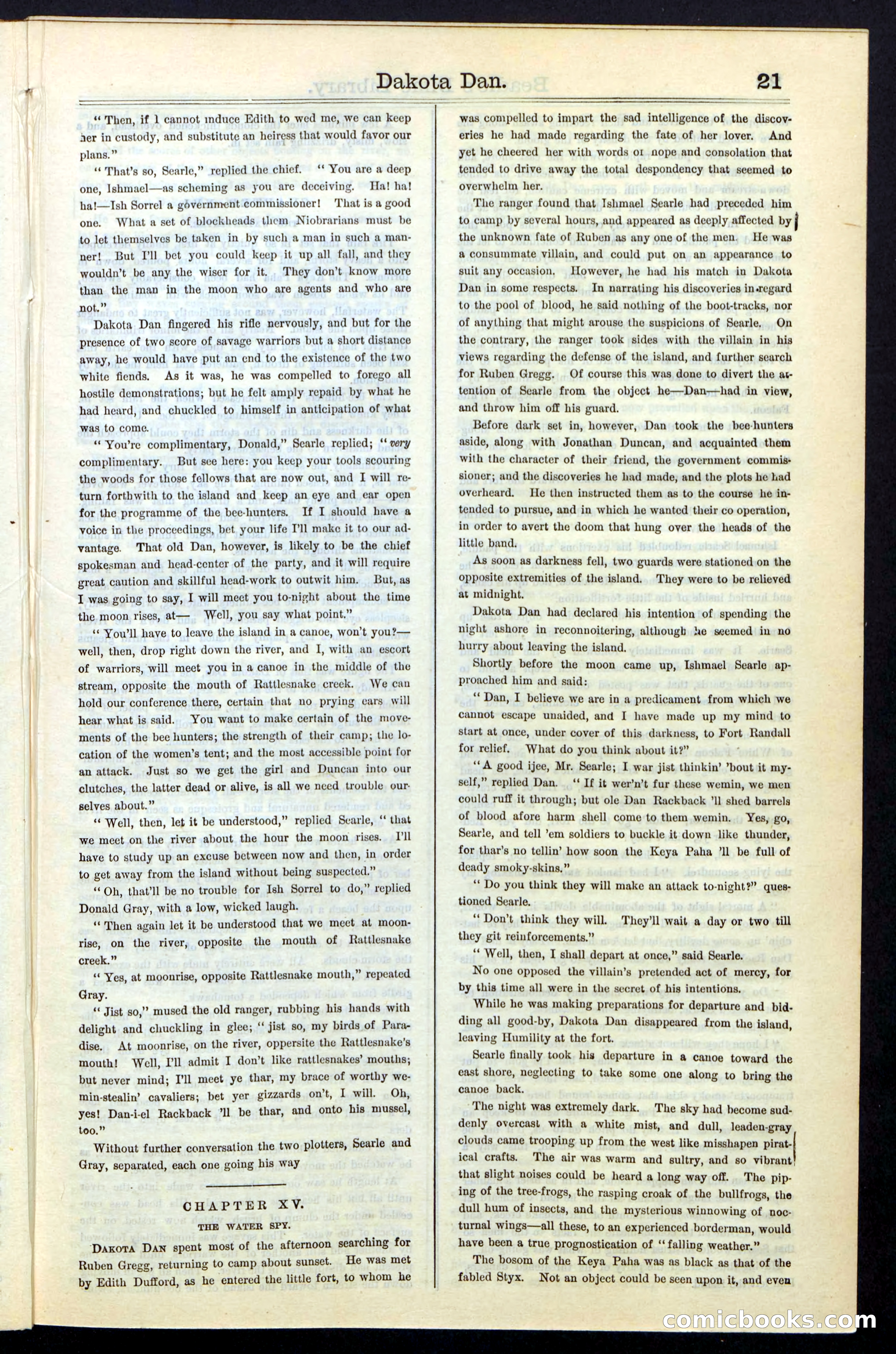 Beadle's New York Dime Library, No. 43 — page 21 of 32