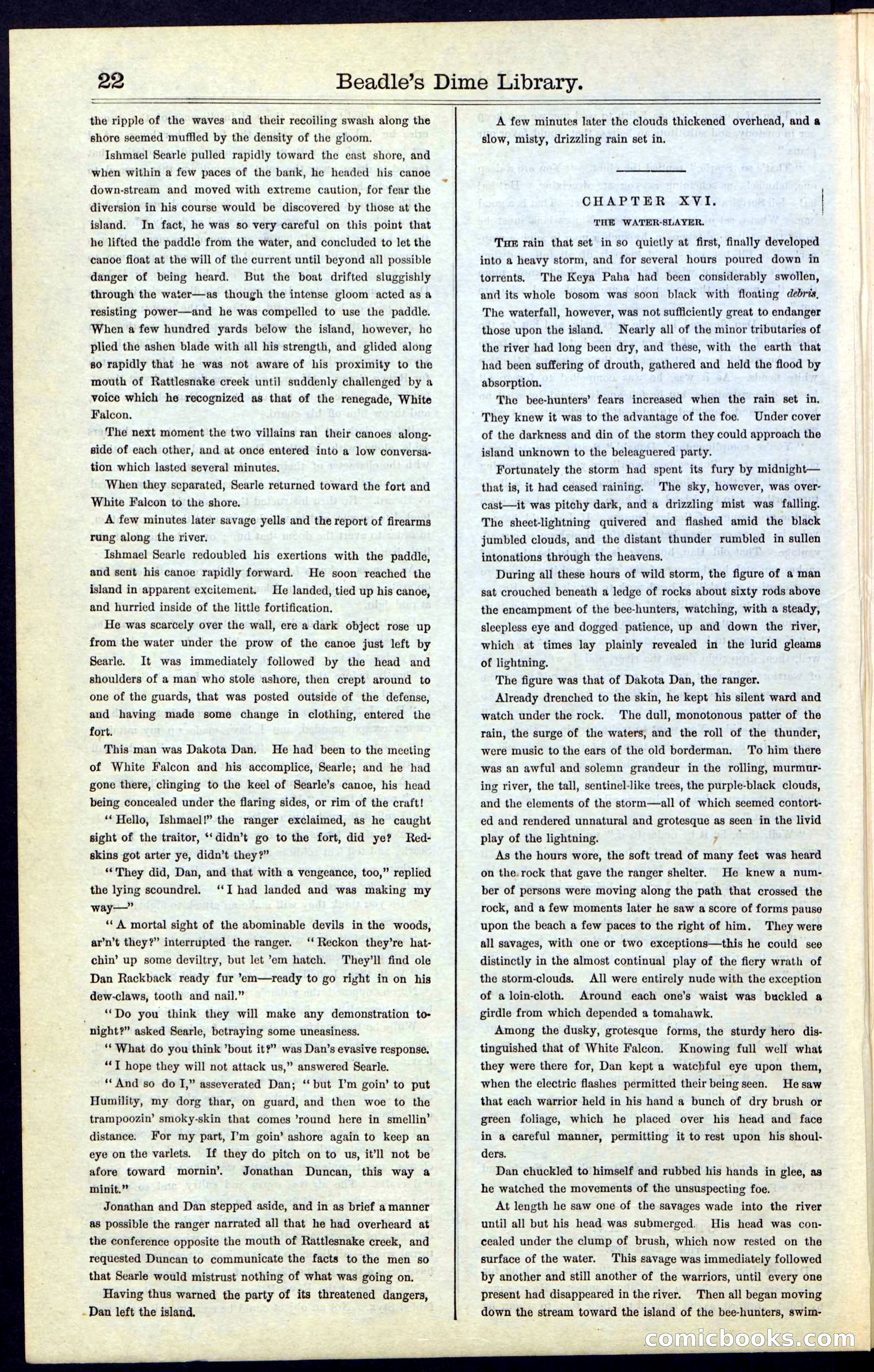 Beadle's New York Dime Library, No. 43 — page 22 of 32