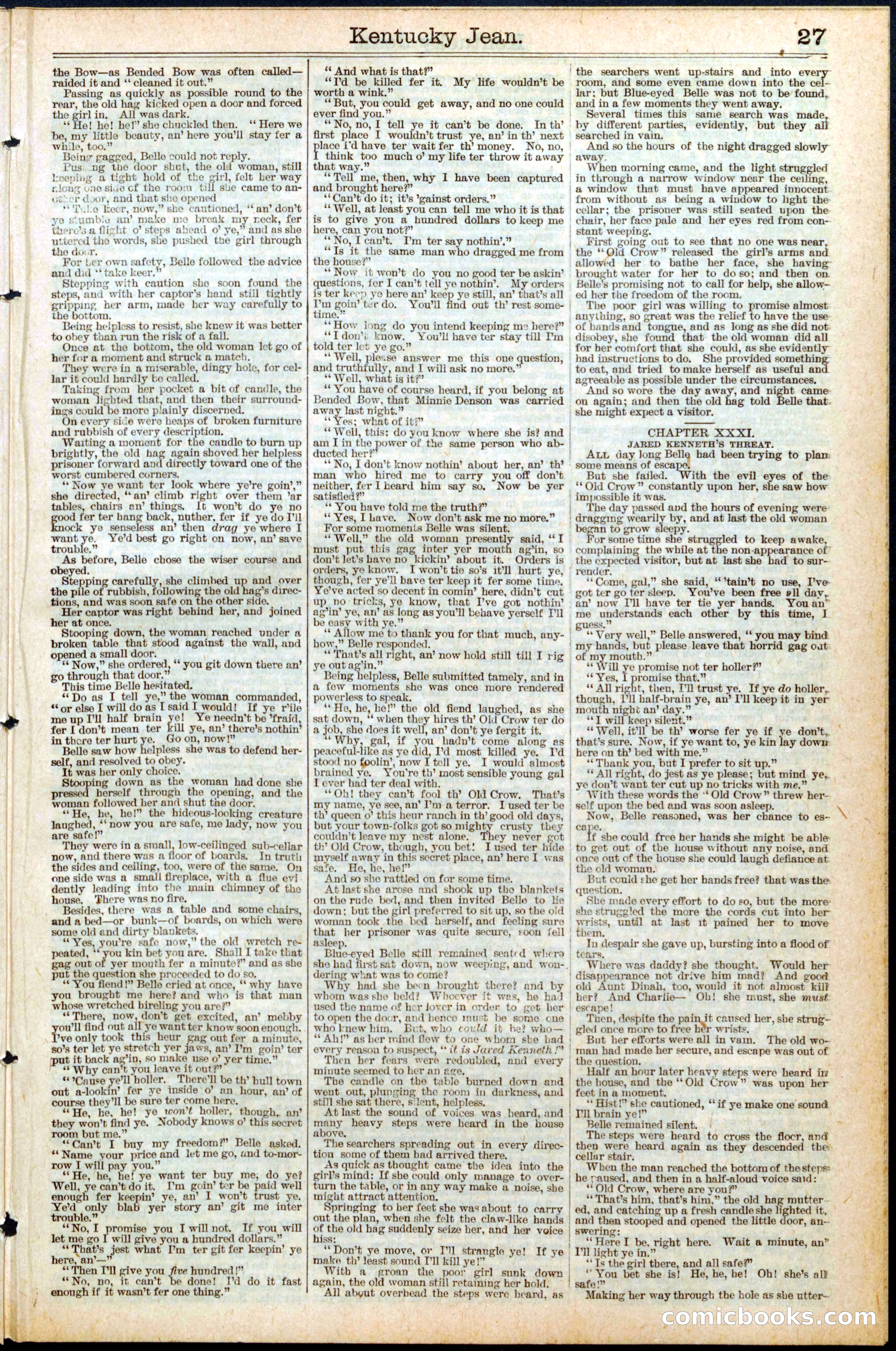 Beadle's New York Dime Library No. 436 — page 27 of 32
