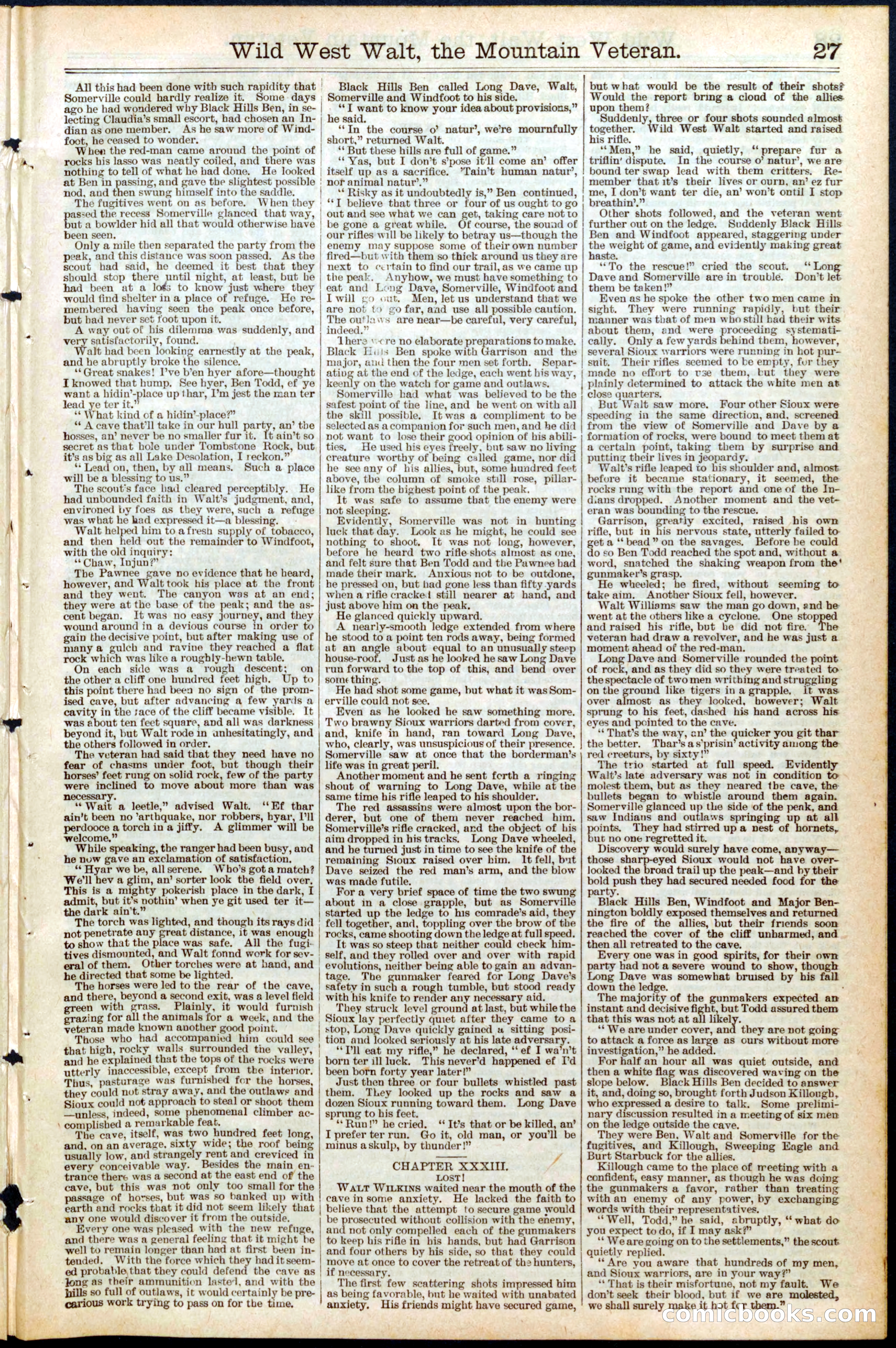 Beadle's Dime Library, No. 442 — page 27 of 32
