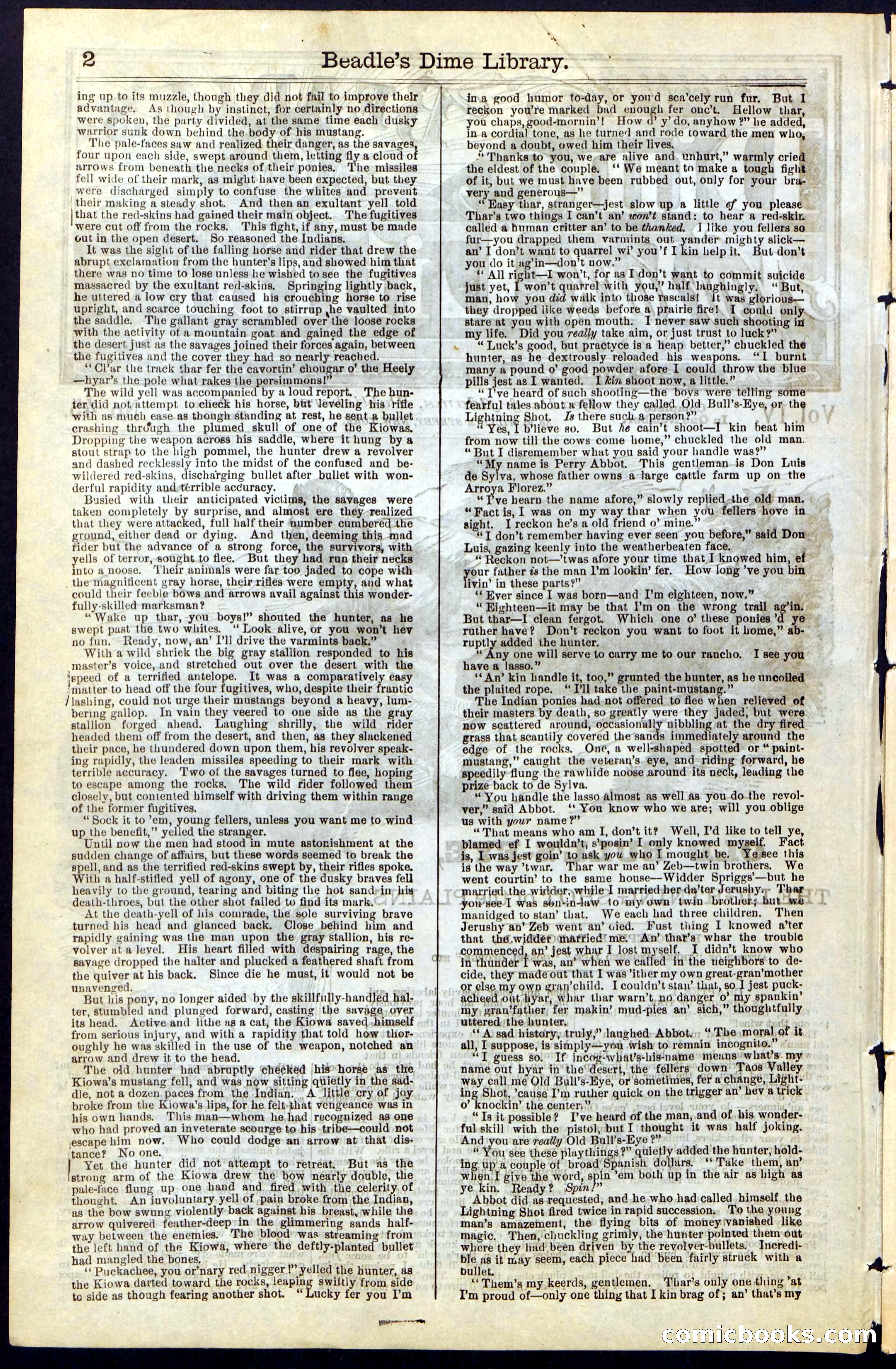 Beadle's Dime Library, Vol. IV, No. 45 — page 2 of 32