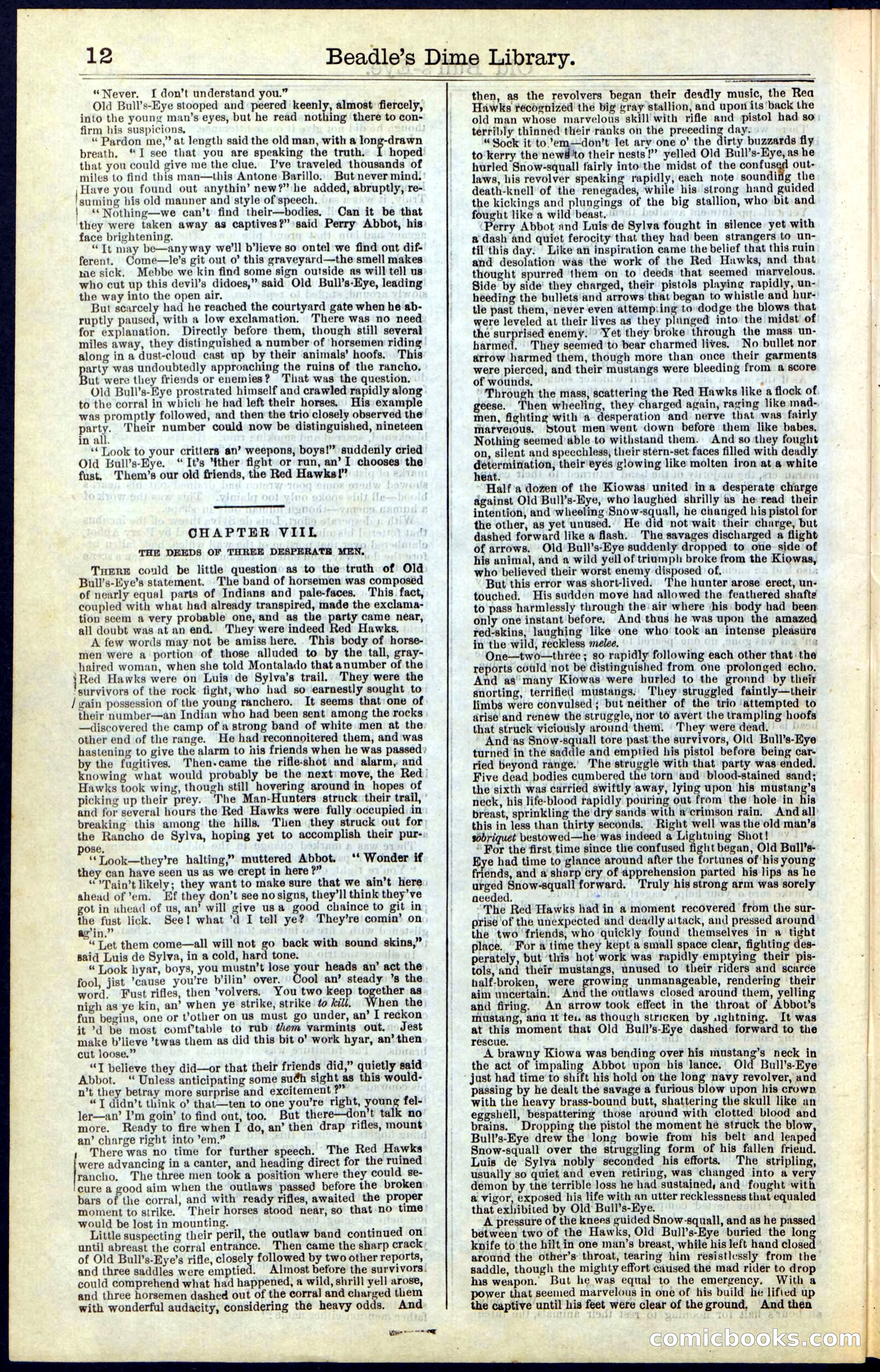 Beadle's Dime Library, Vol. IV, No. 45 — page 12 of 32