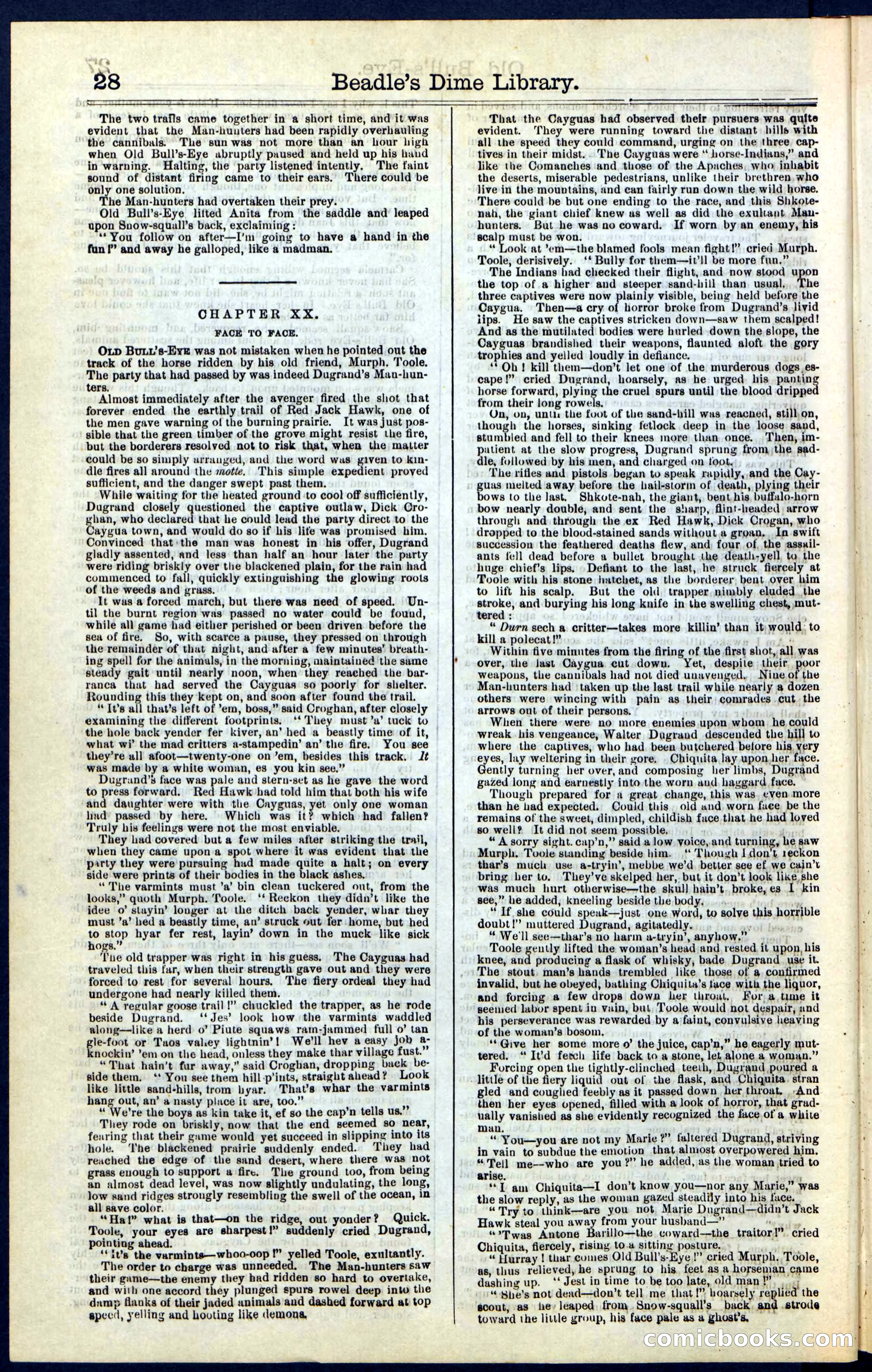 Beadle's Dime Library, Vol. IV, No. 45 — page 28 of 32