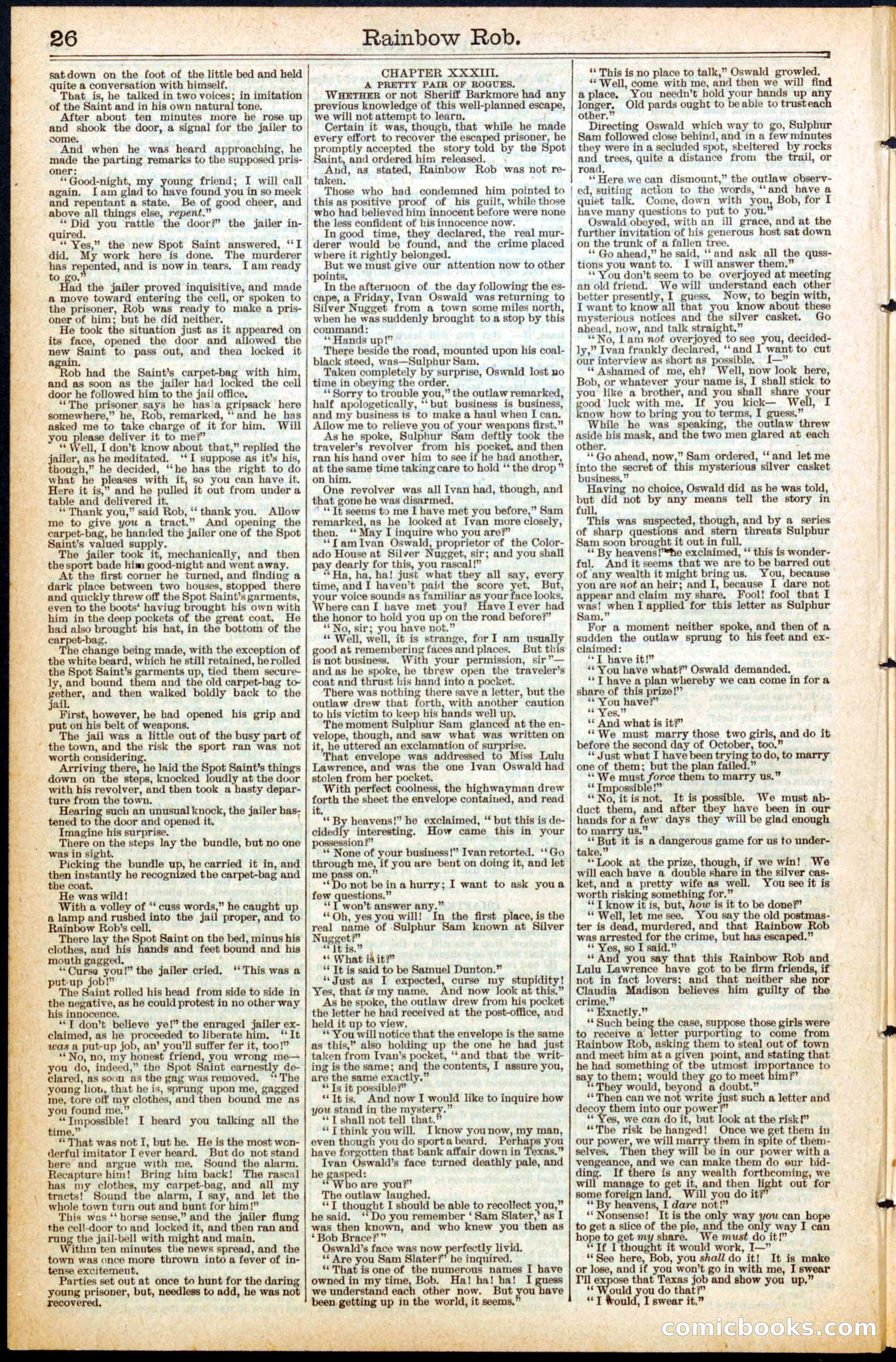 Beadle's New York Dime Library No. 452 — page 26 of 32