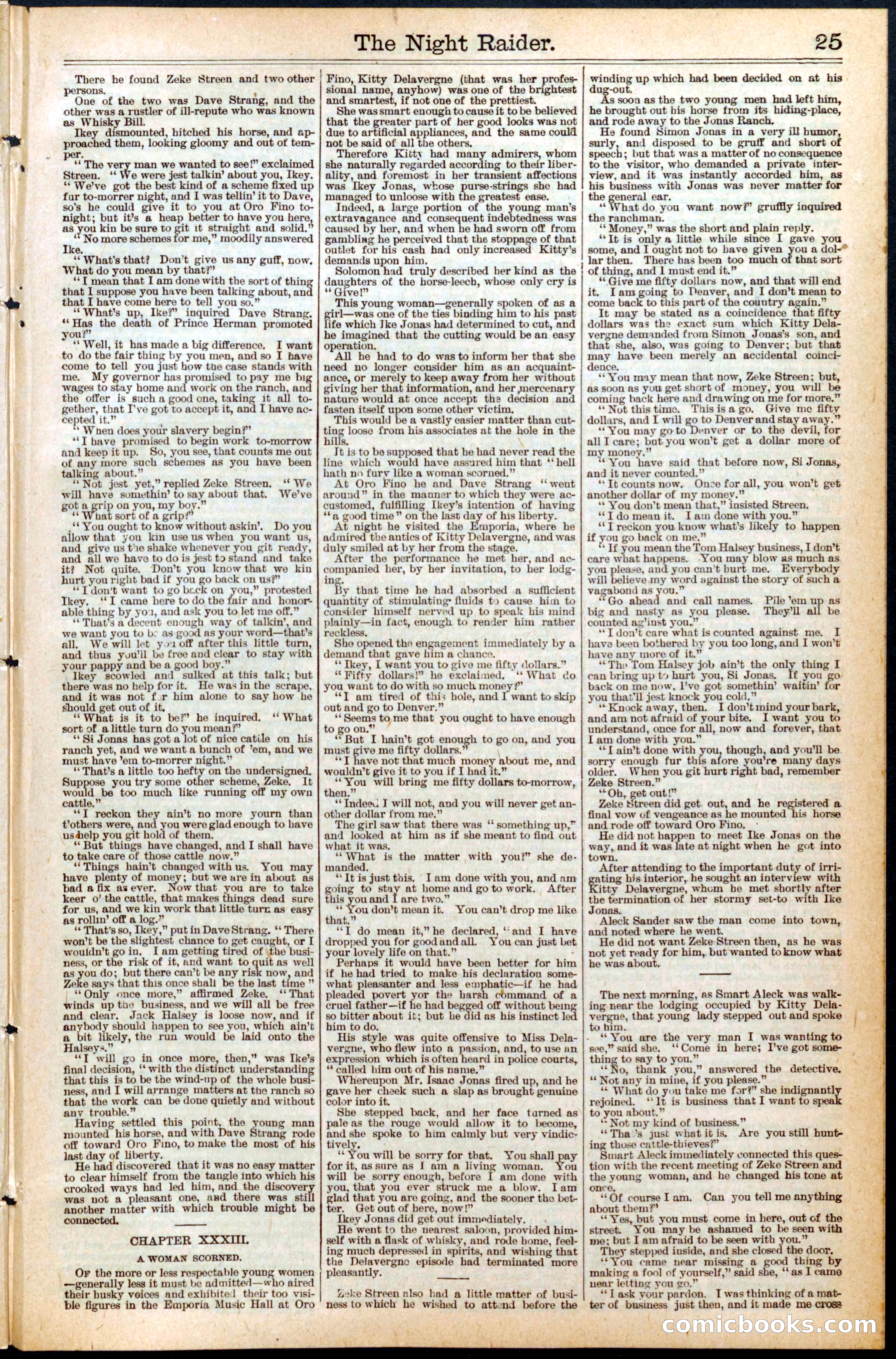 Beadle's New York Dime Library, No. 454 — page 25 of 32