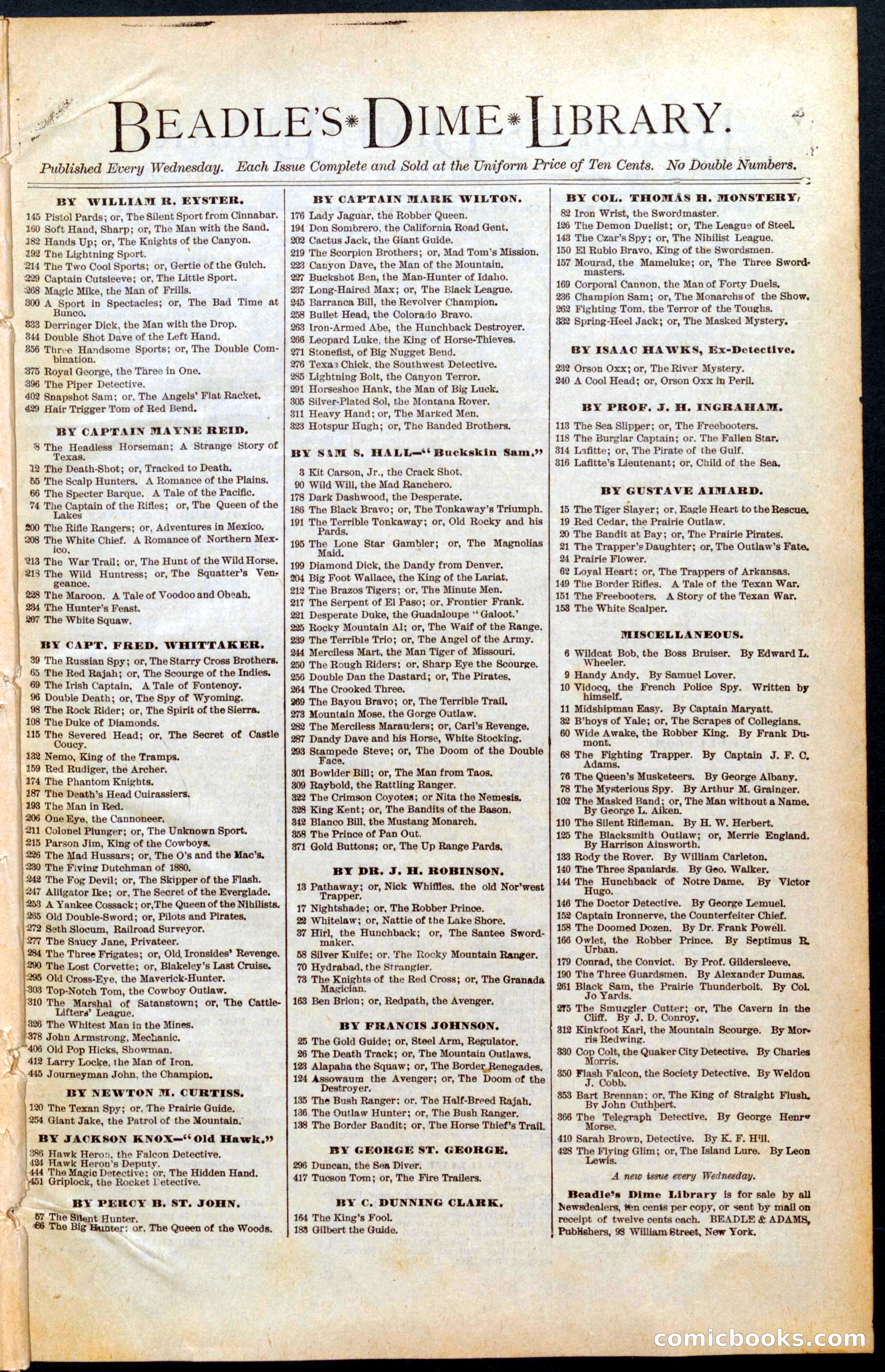 Beadle's New York Dime Library, No. 455 — page 31 of 32