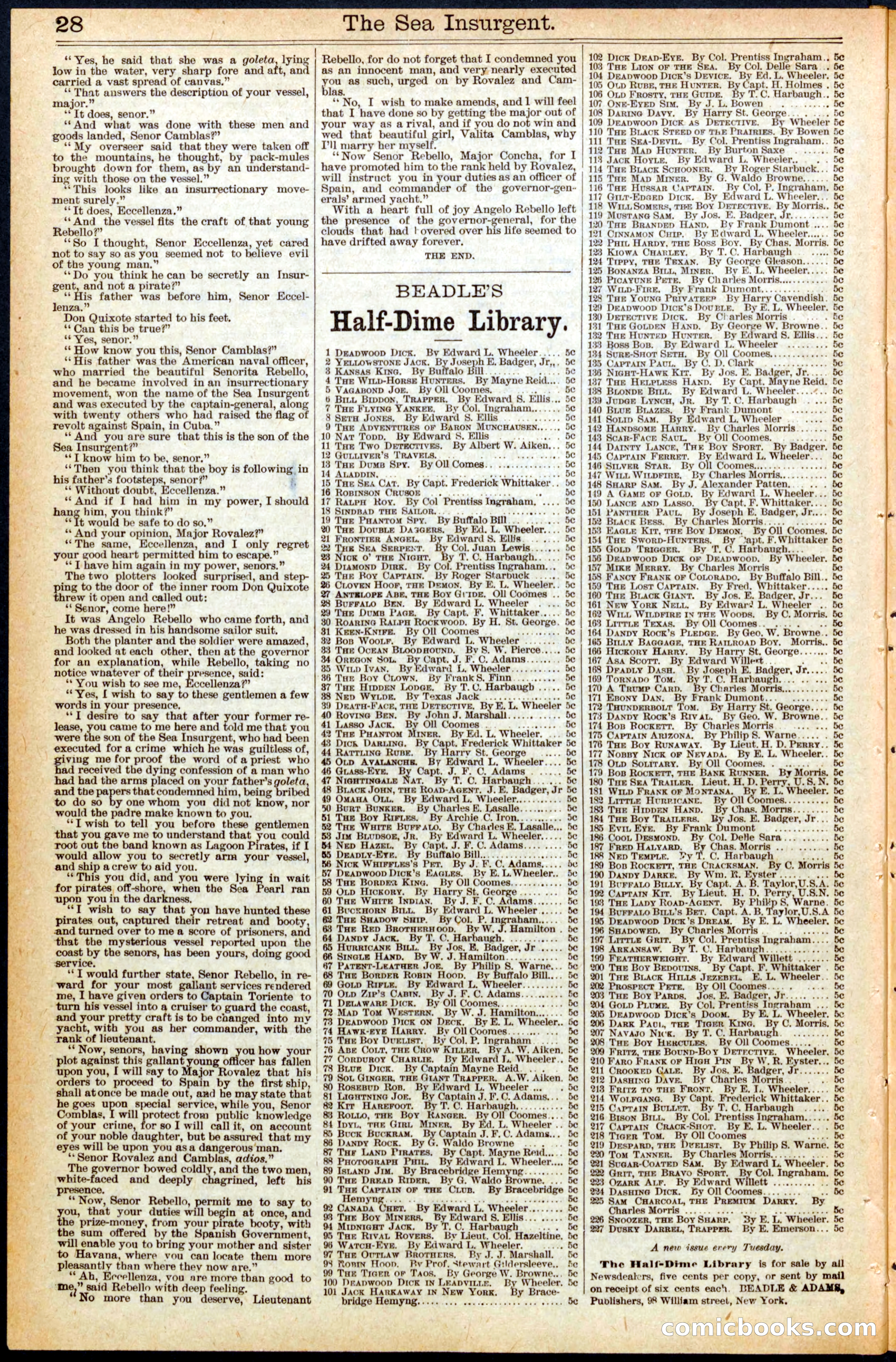 Beadle's New York Dime Library No. 457 — page 28 of 32