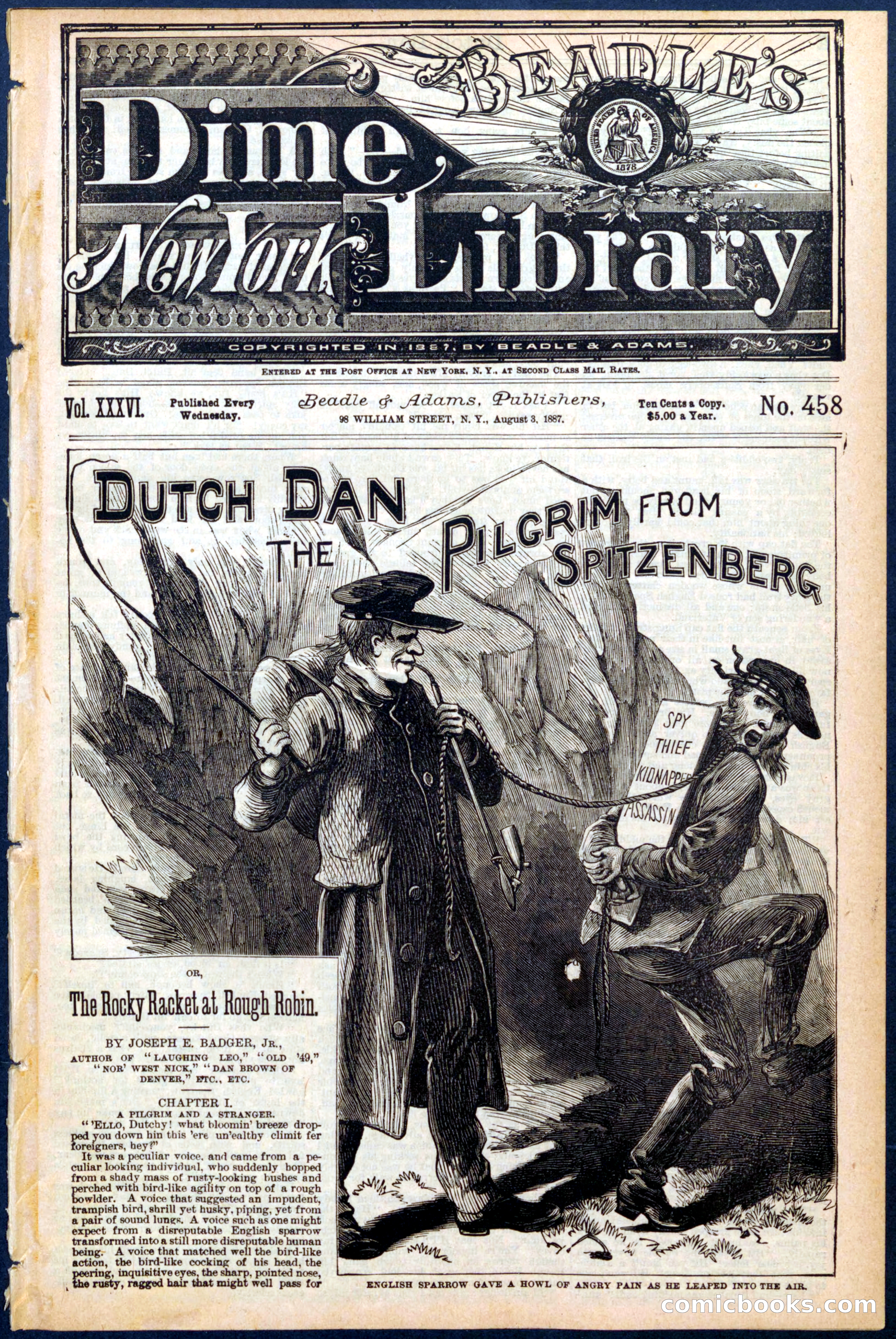 Beadle's Dime Library No. 458 — page 1 of 32