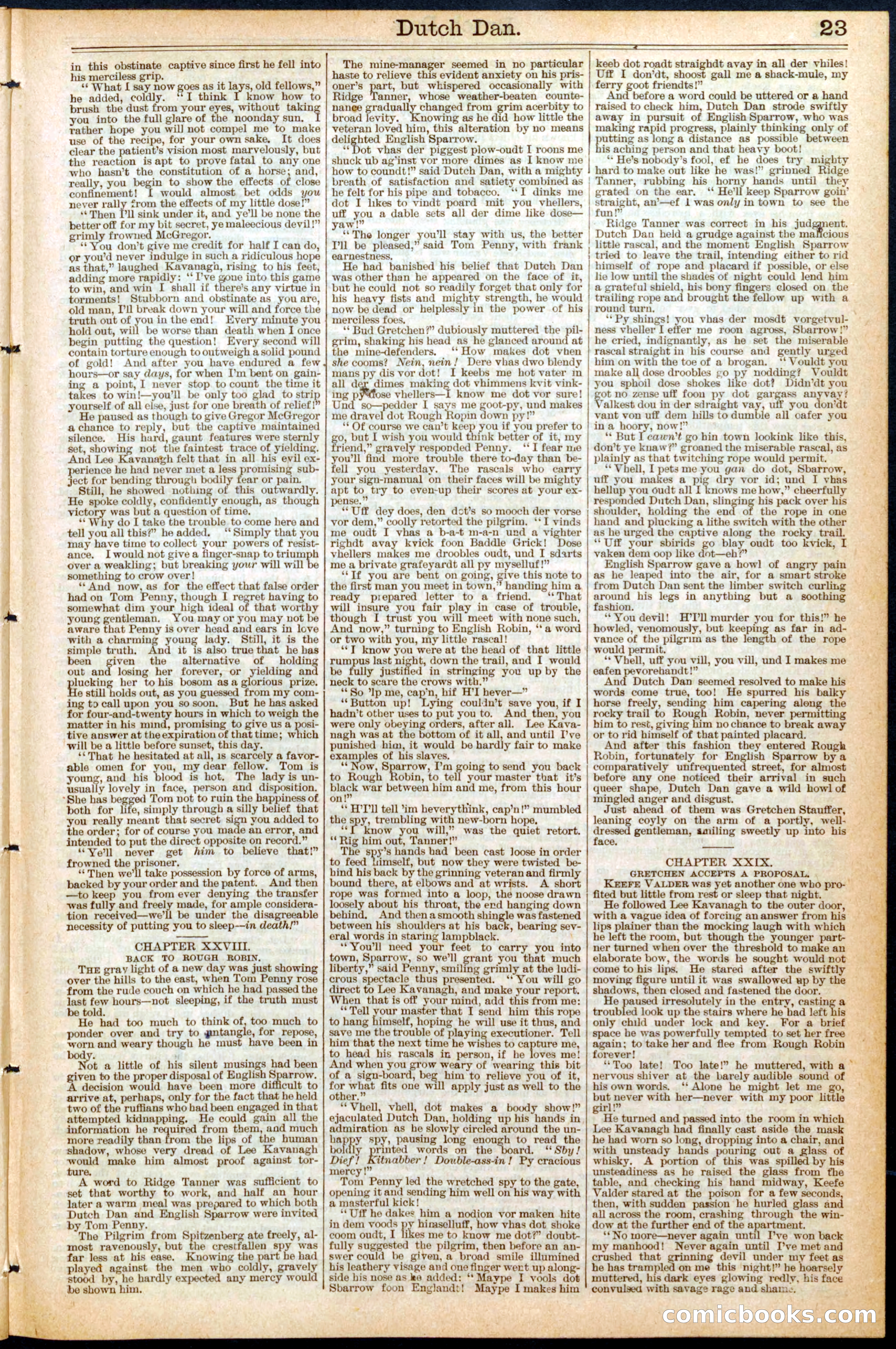 Beadle's Dime Library No. 458 — page 23 of 32
