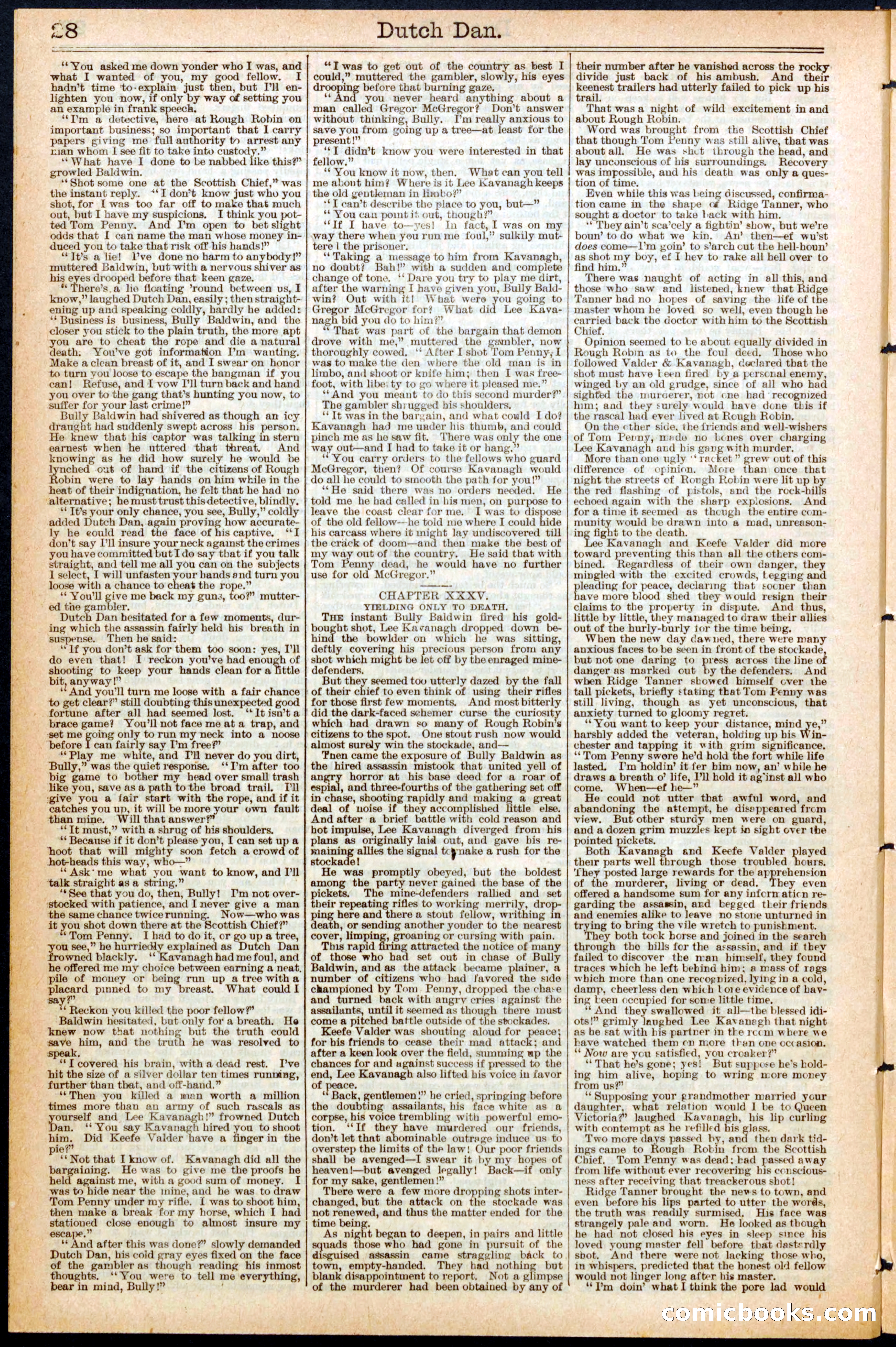 Beadle's Dime Library No. 458 — page 28 of 32