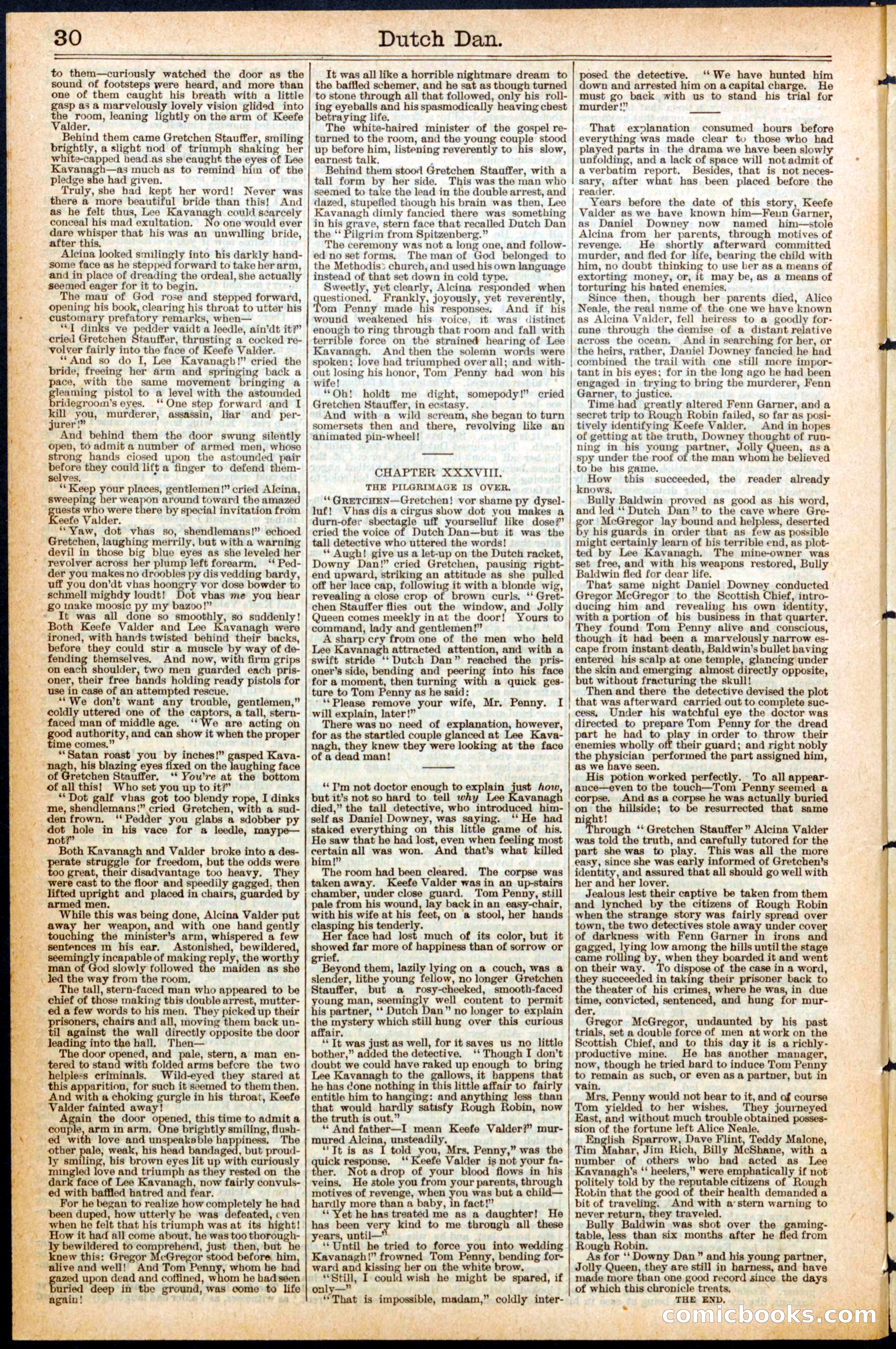 Beadle's Dime Library No. 458 — page 30 of 32