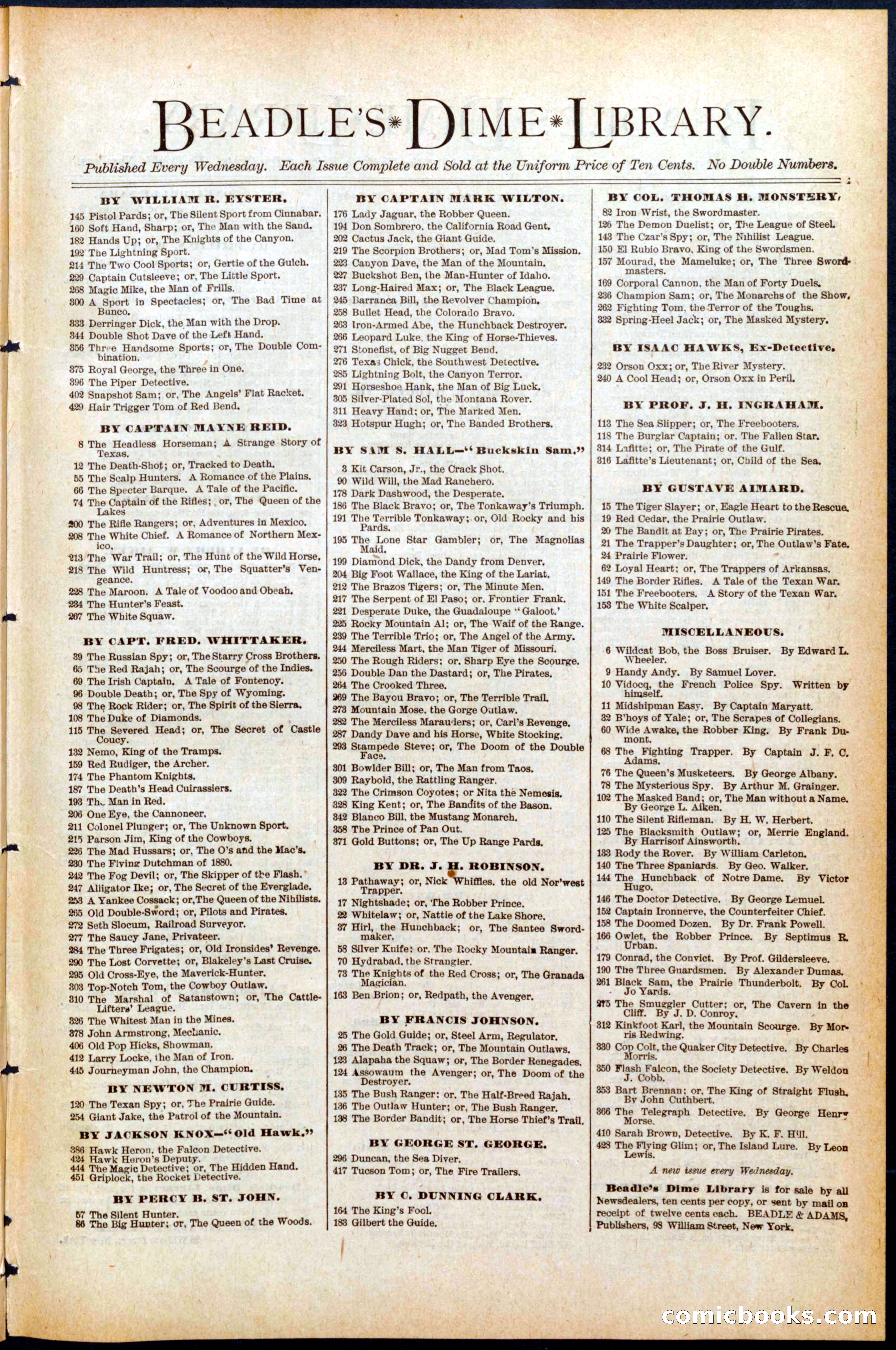 Beadle's Dime Library No. 458 — page 31 of 32