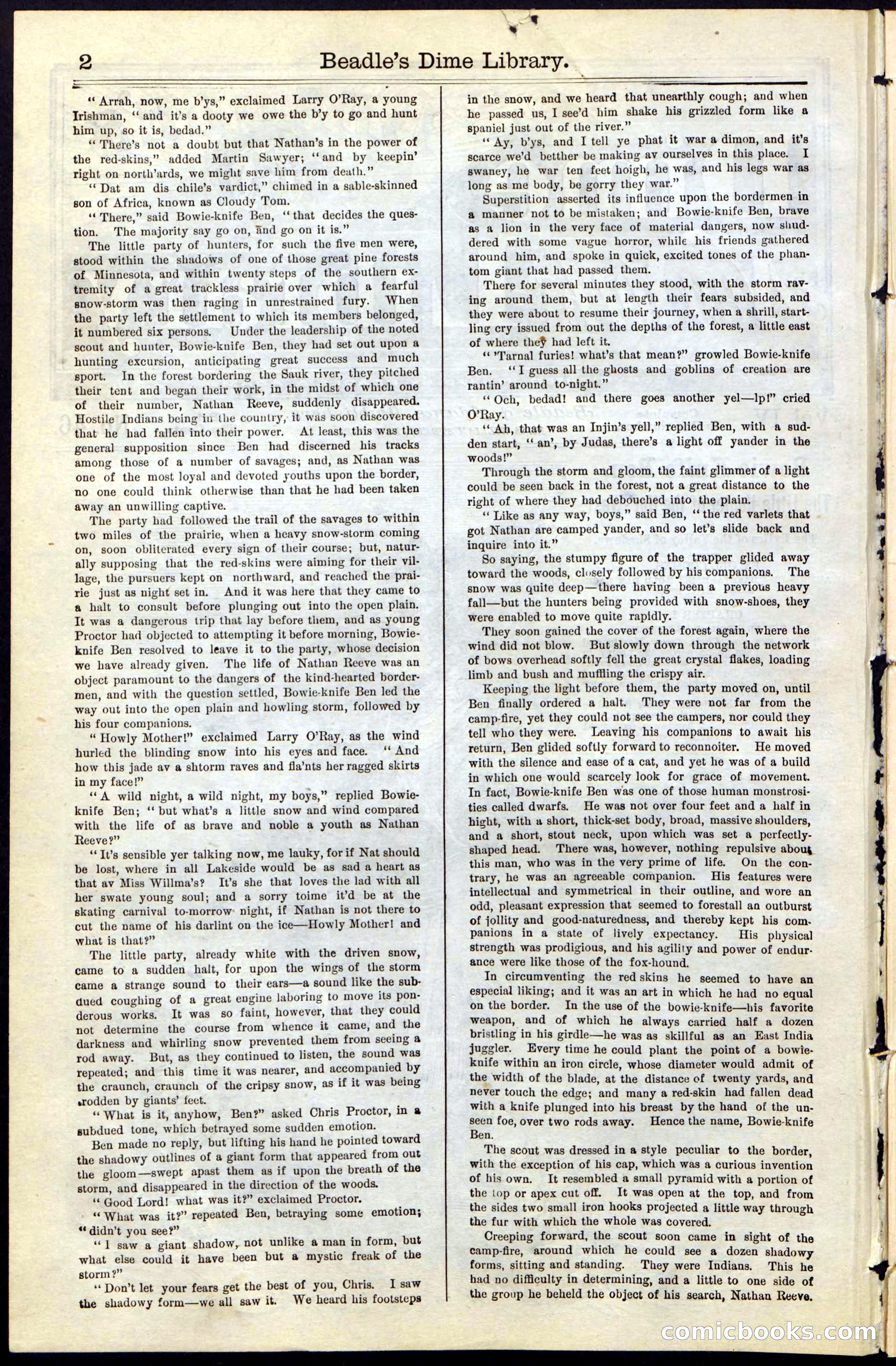 Beadle's New York Dime Library, Vol. IV, No. 46 — page 2 of 40