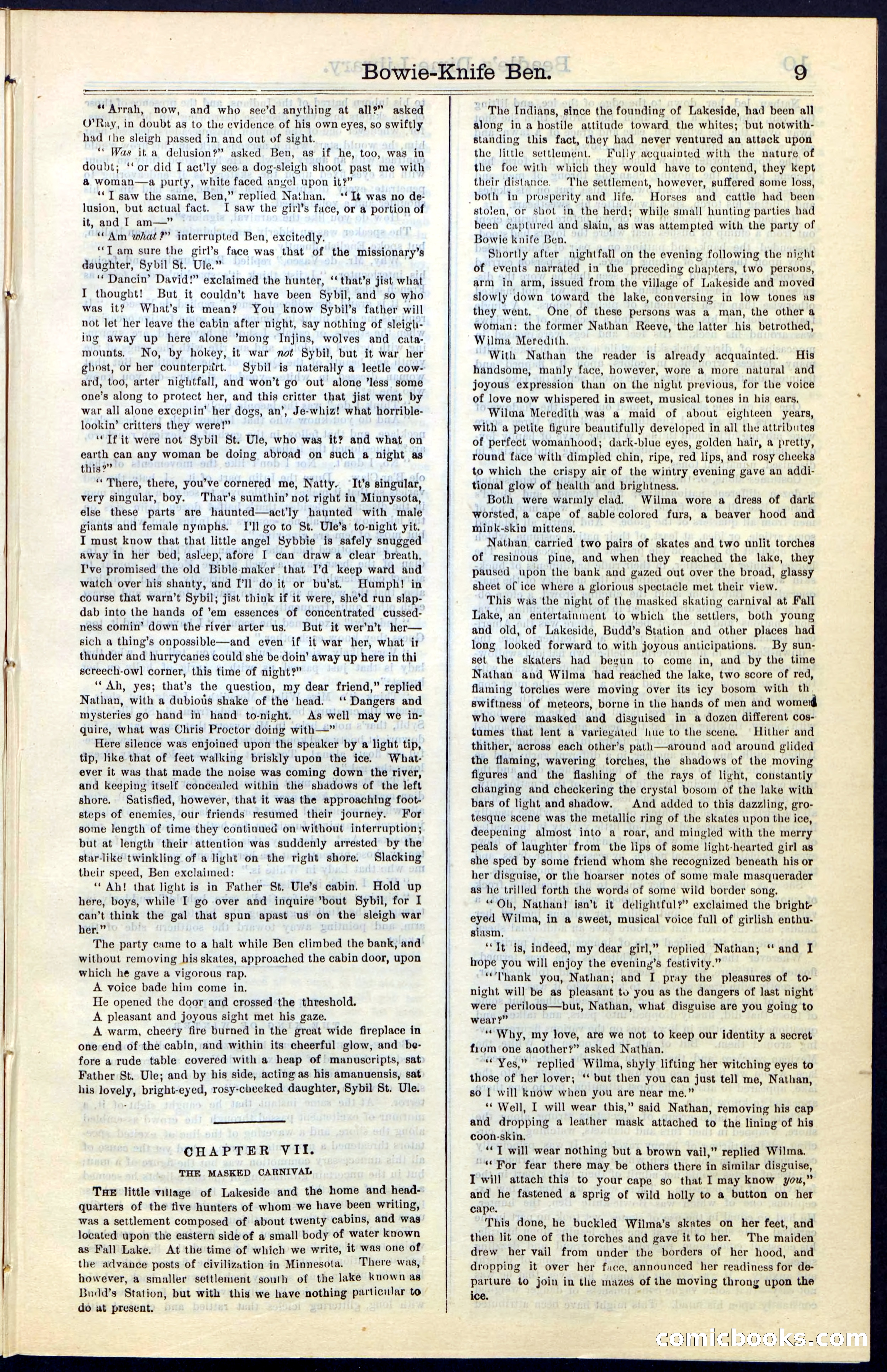 Beadle's New York Dime Library, Vol. IV, No. 46 — page 9 of 40