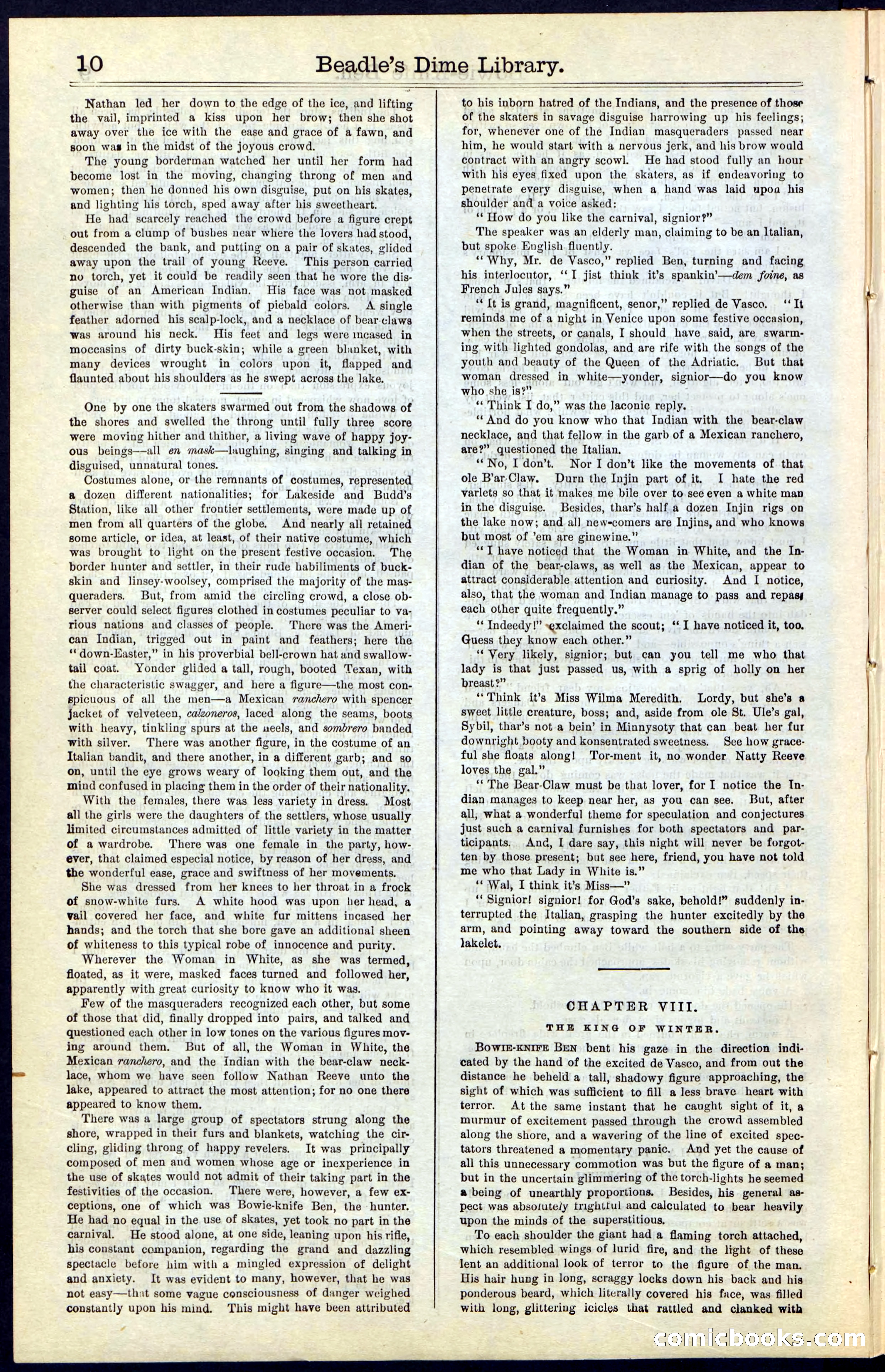 Beadle's New York Dime Library, Vol. IV, No. 46 — page 10 of 40