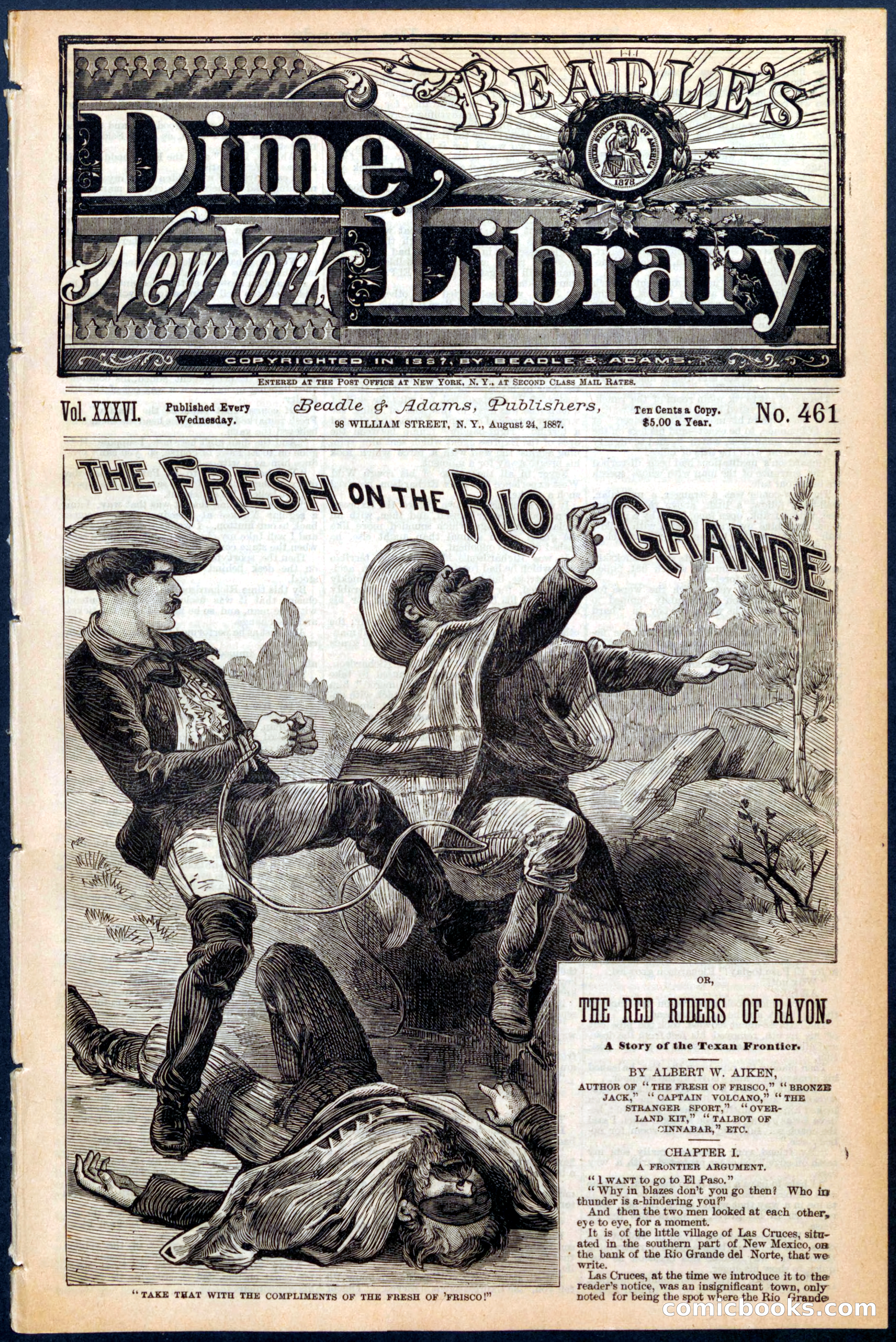 Beadle's New York Dime Library No. 461 — page 1 of 32