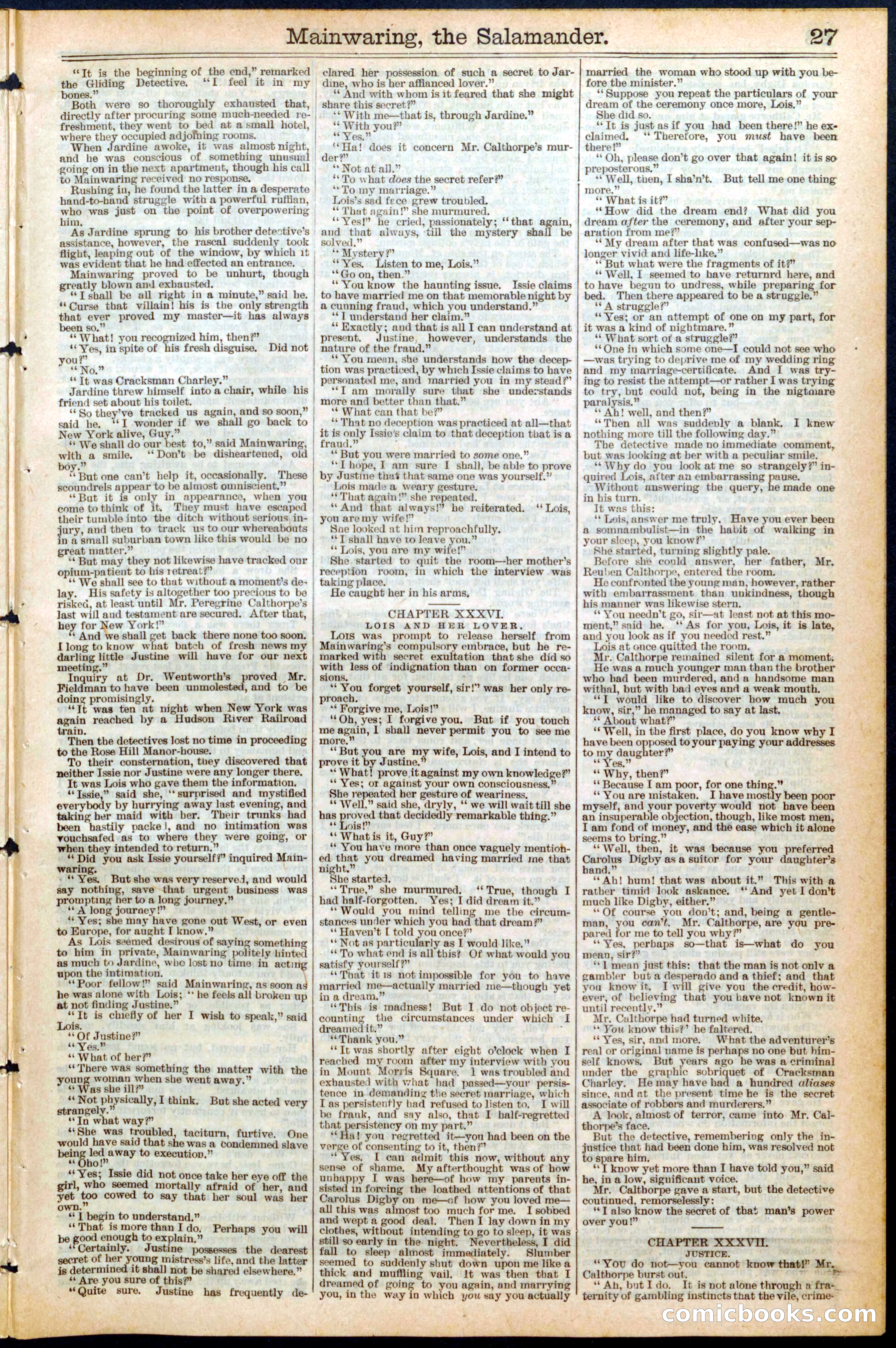Beadle's New York Dime Library, No. 467 — page 27 of 32