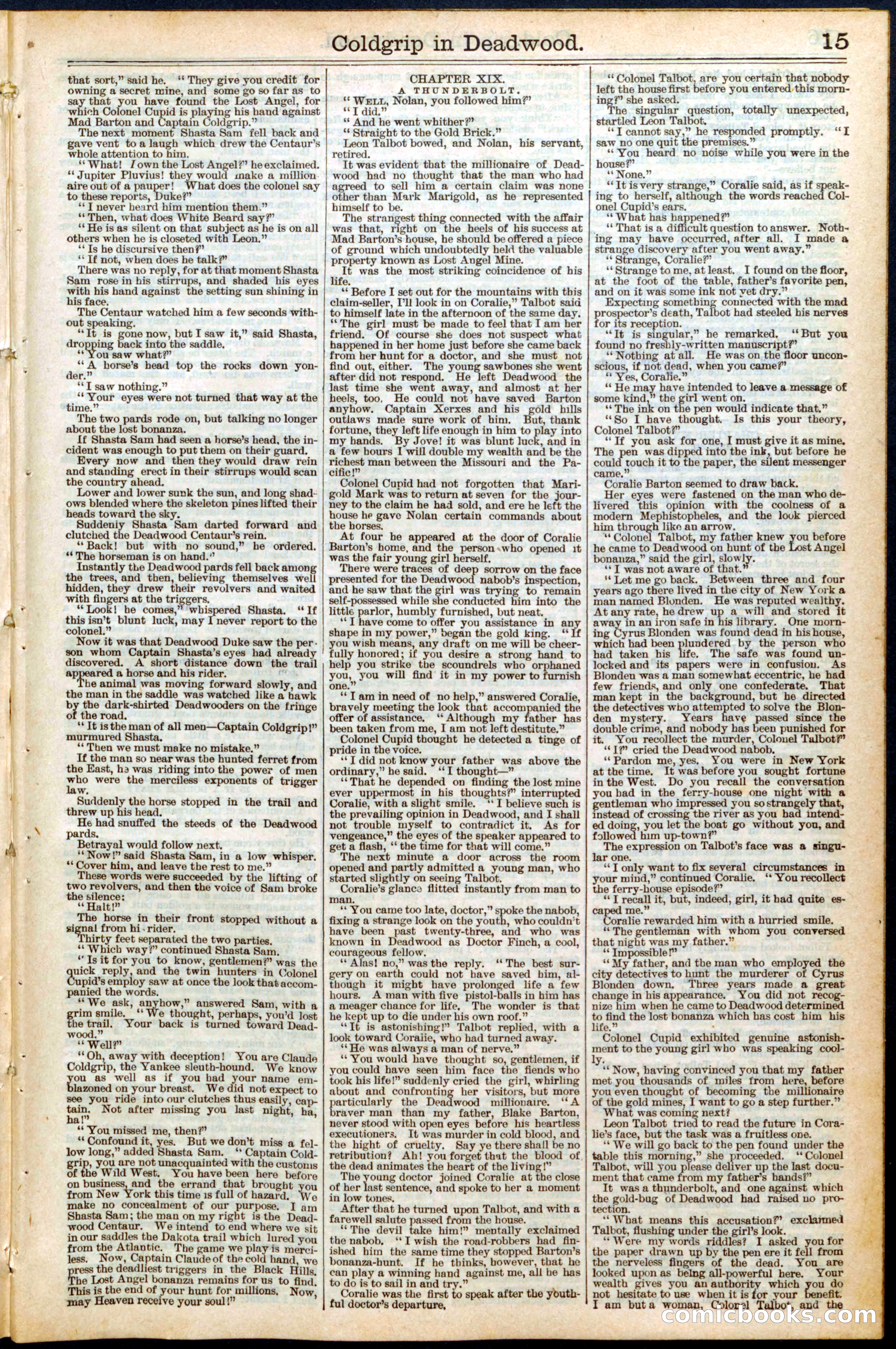 Beadle's Dime Library No. 468 — page 15 of 32