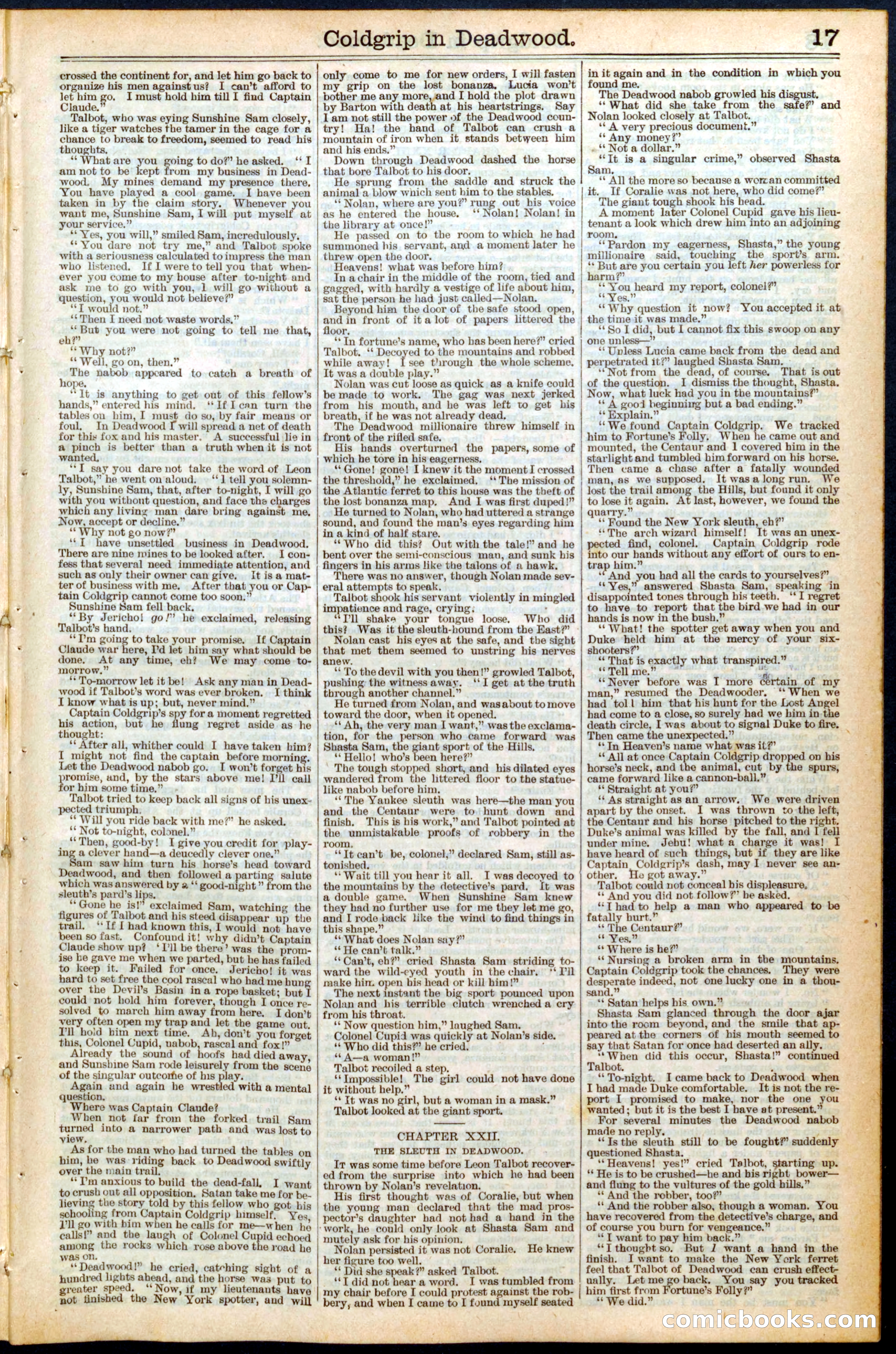 Beadle's Dime Library No. 468 — page 17 of 32