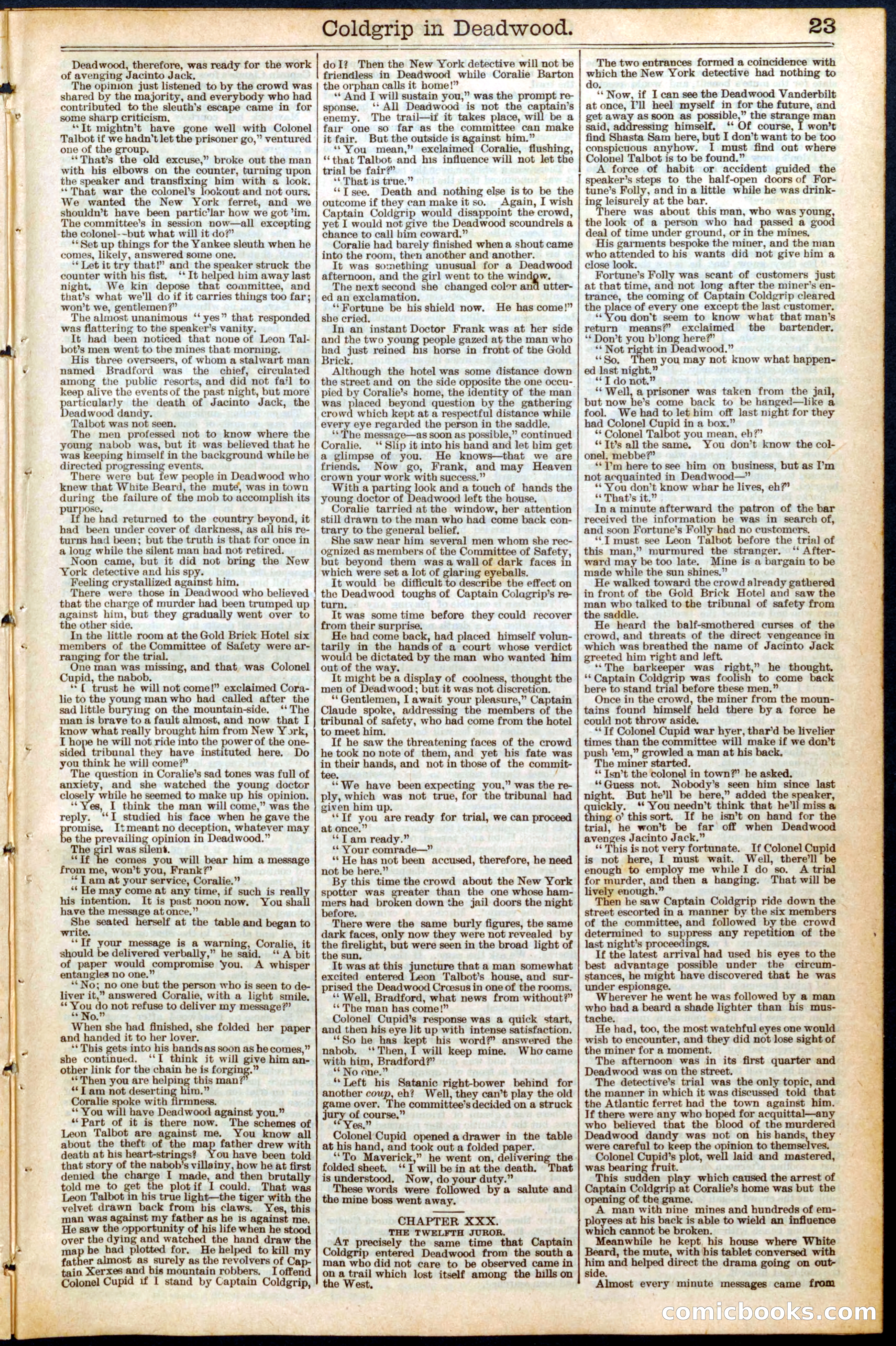 Beadle's Dime Library No. 468 — page 23 of 32