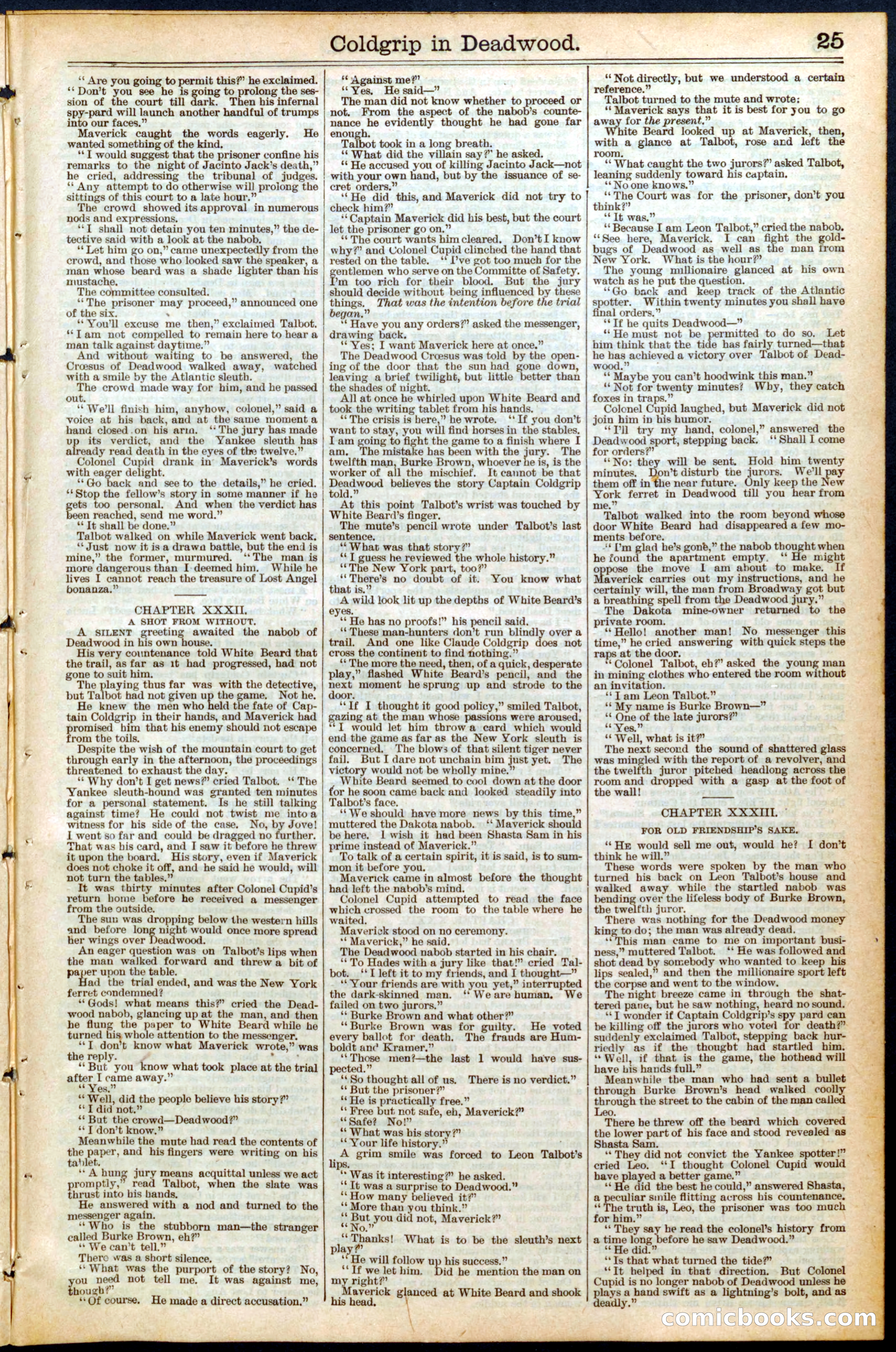 Beadle's Dime Library No. 468 — page 25 of 32