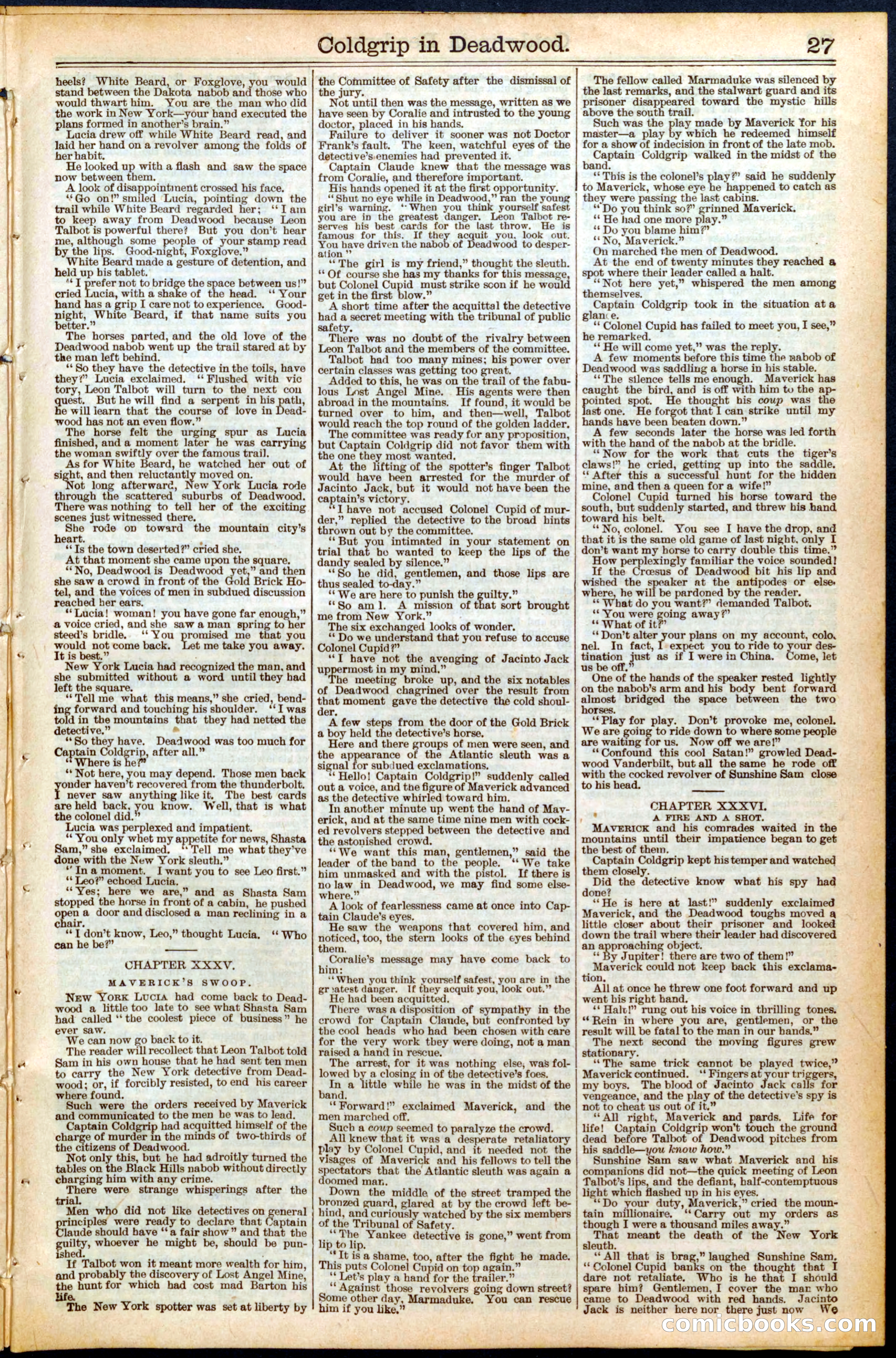 Beadle's Dime Library No. 468 — page 27 of 32