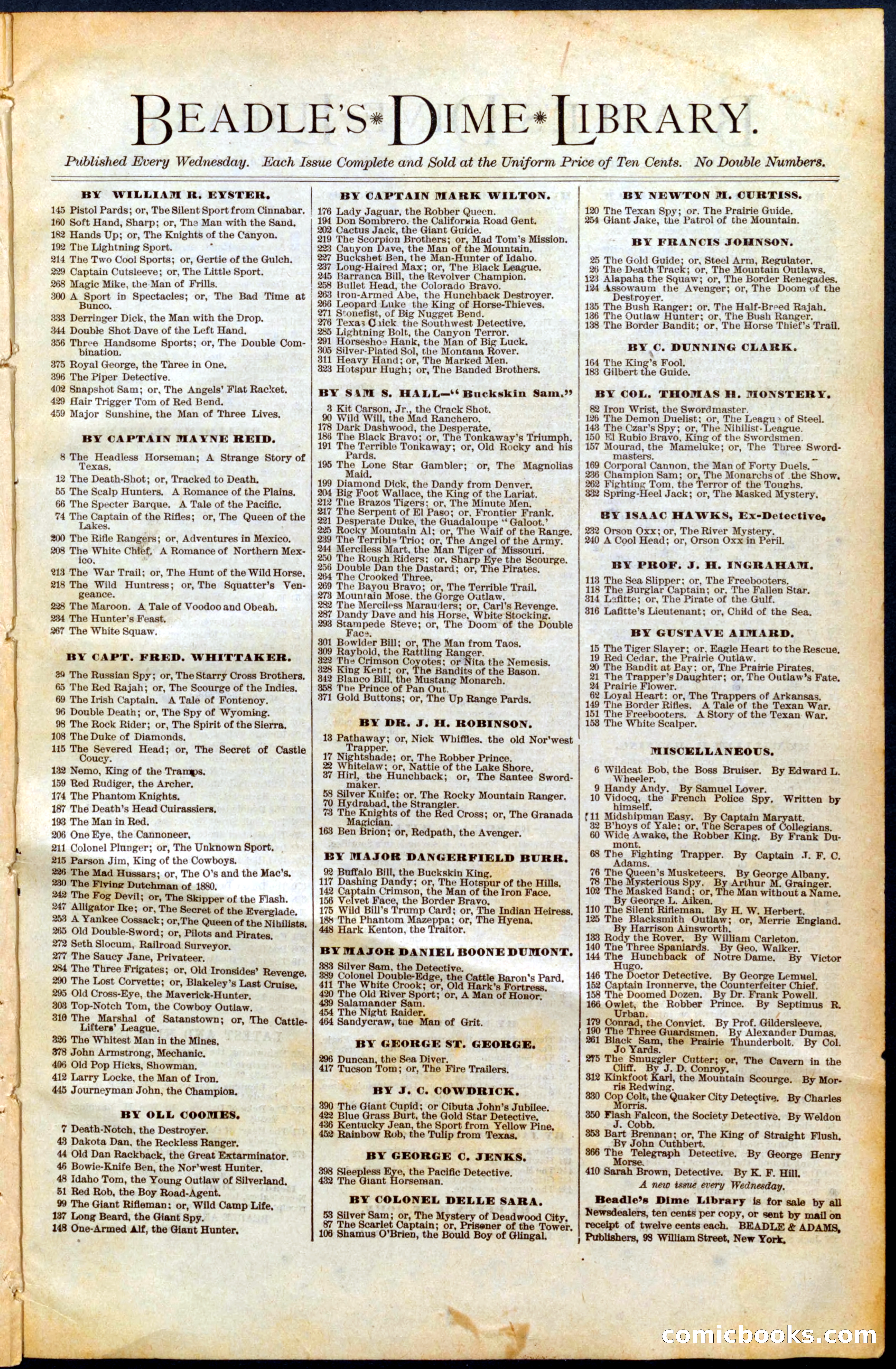 Beadle's Dime Library No. 468 — page 31 of 32