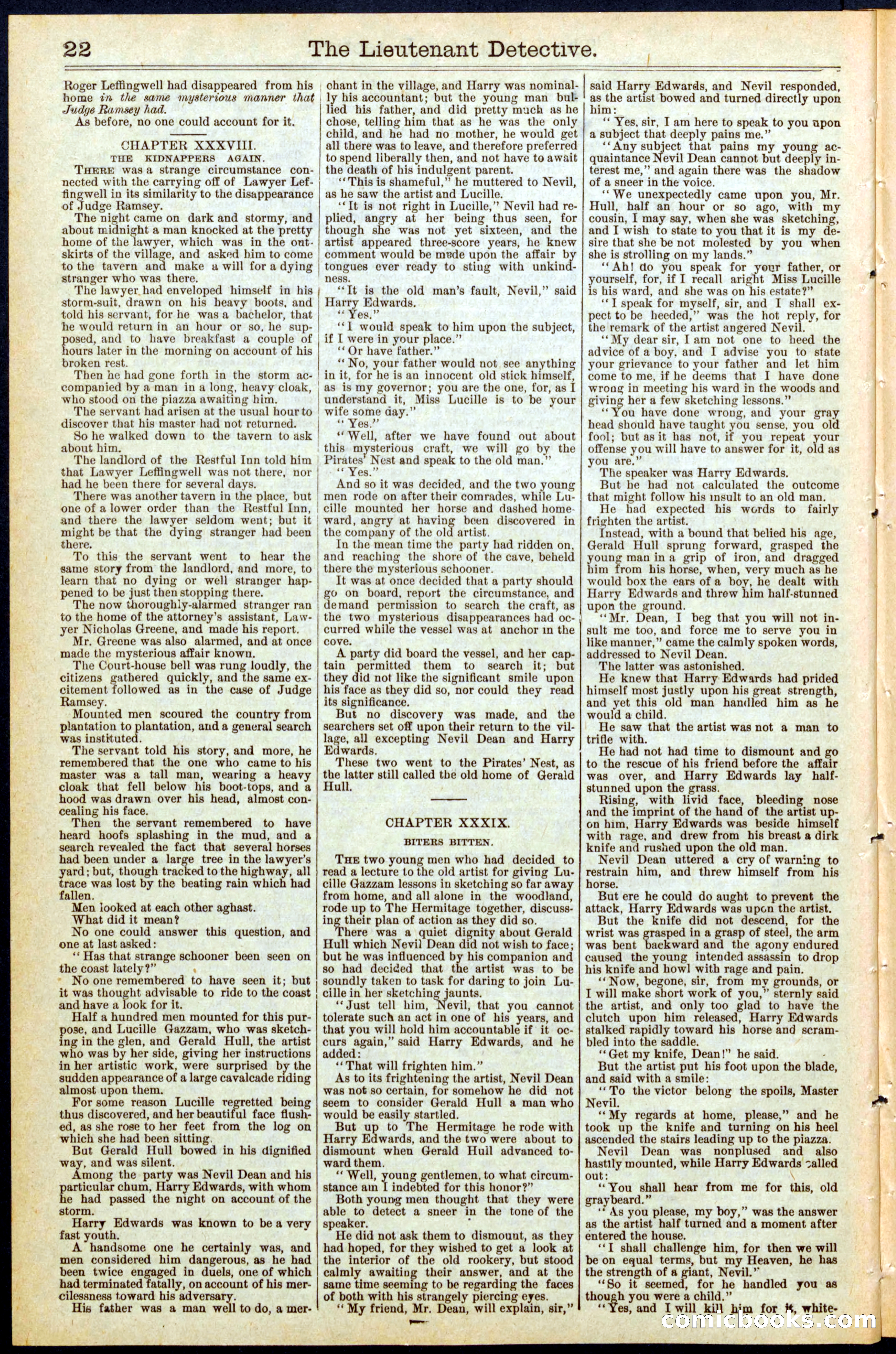 Beadle's New York Dime Library, No. 469 — page 22 of 32