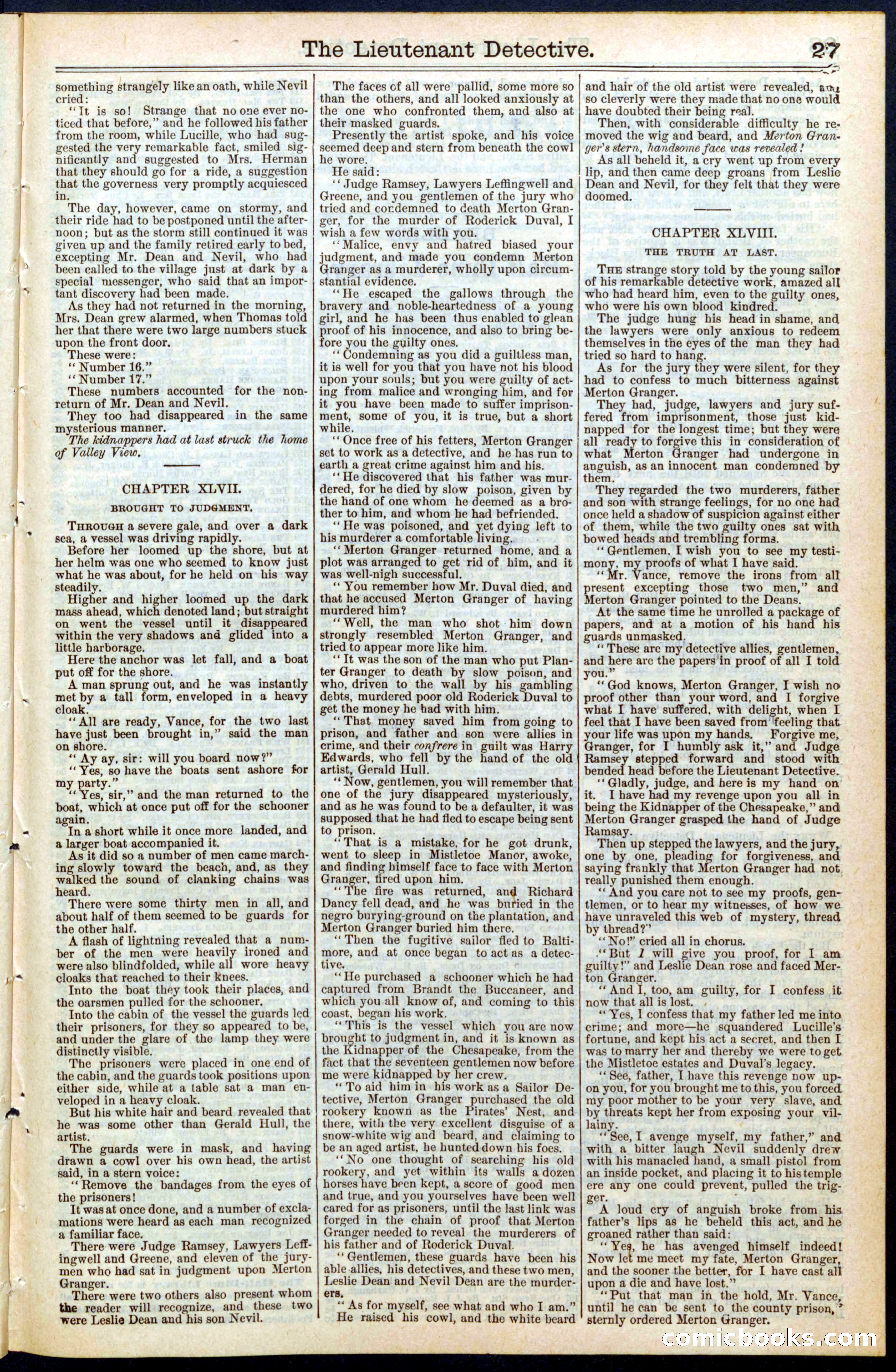 Beadle's New York Dime Library, No. 469 — page 27 of 32