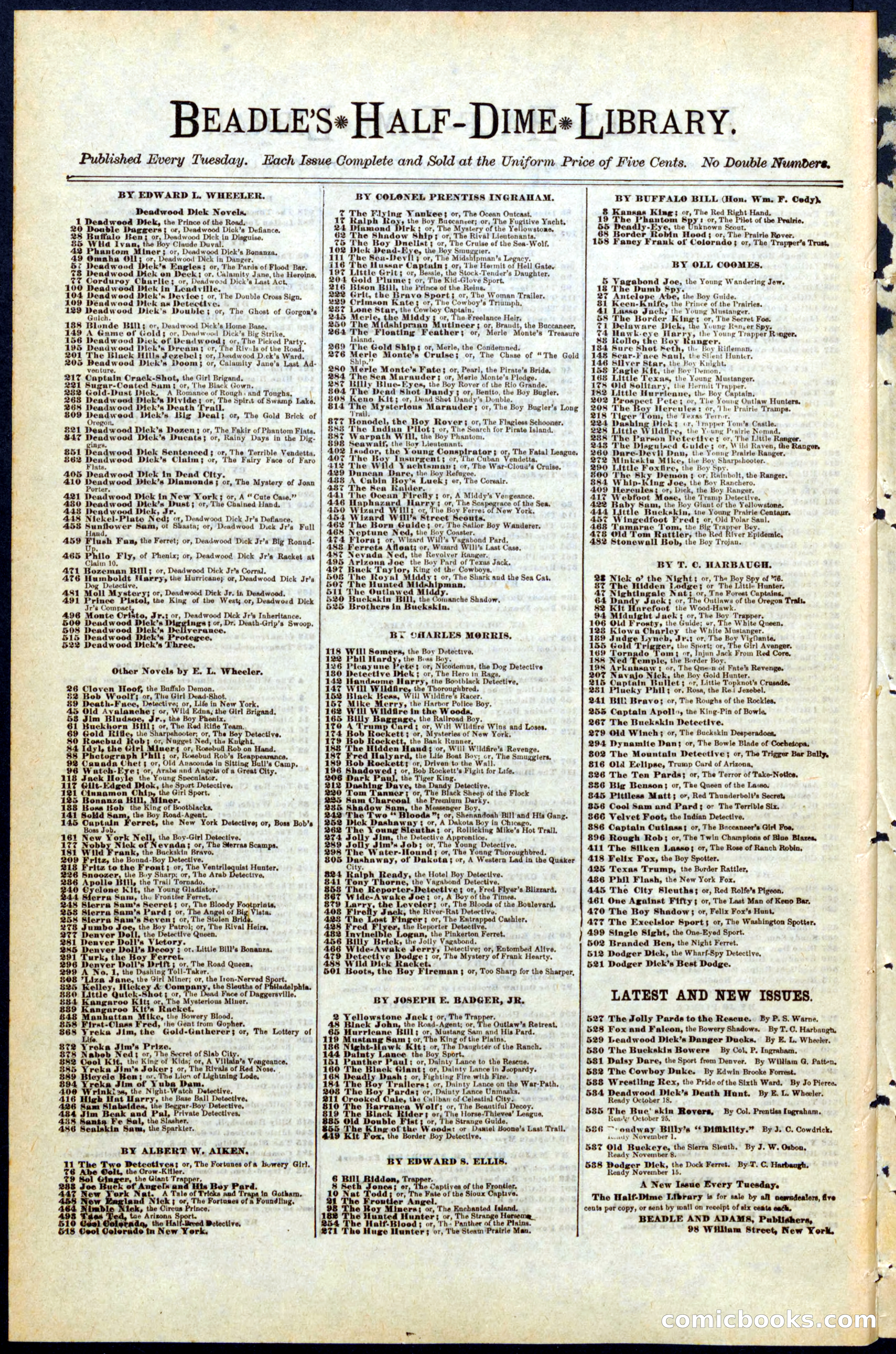 Beadle's New York Dime Library, No. 469 — page 30 of 32