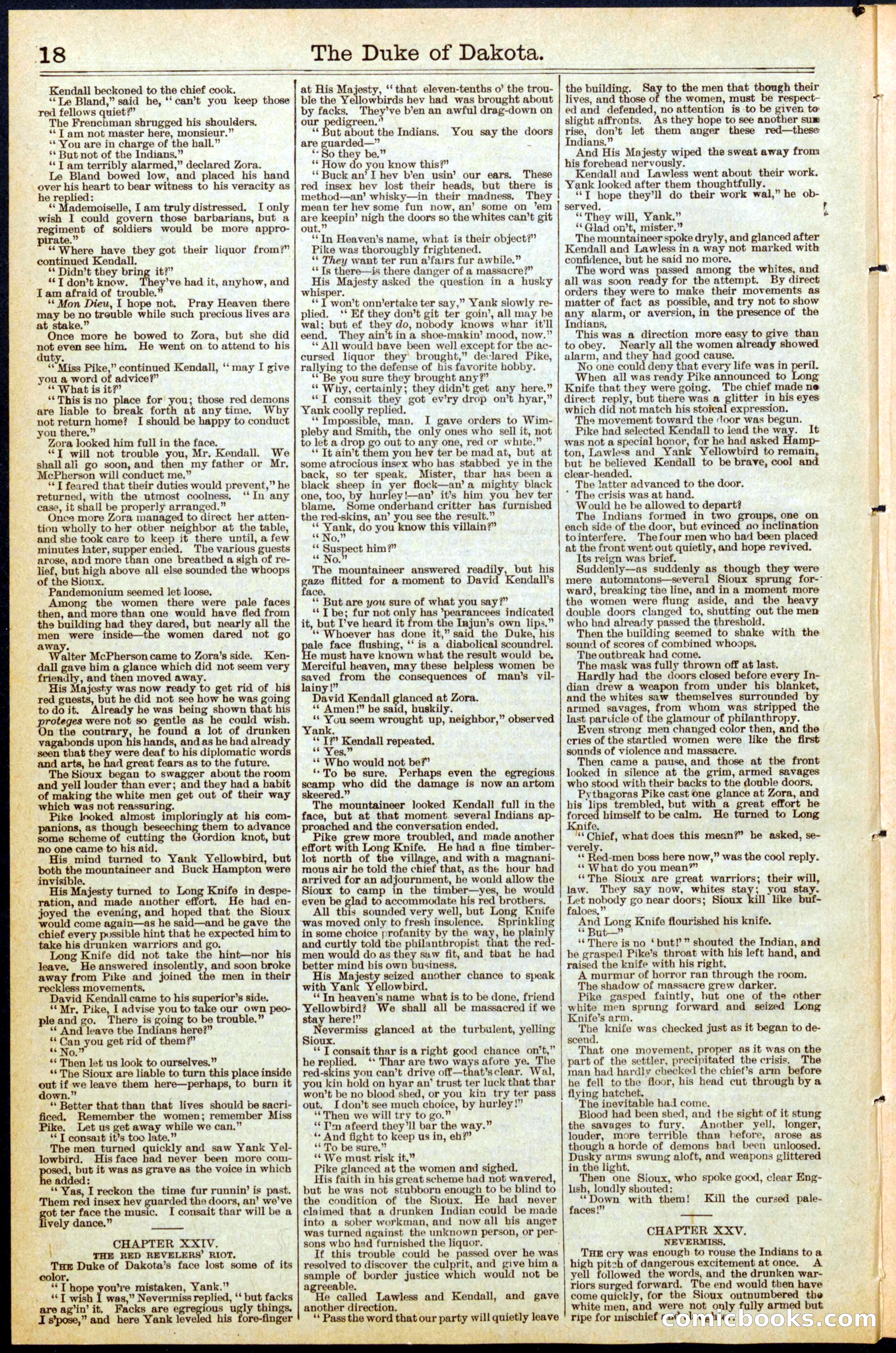 Beadle's New York Dime Library No. 470 — page 18 of 32