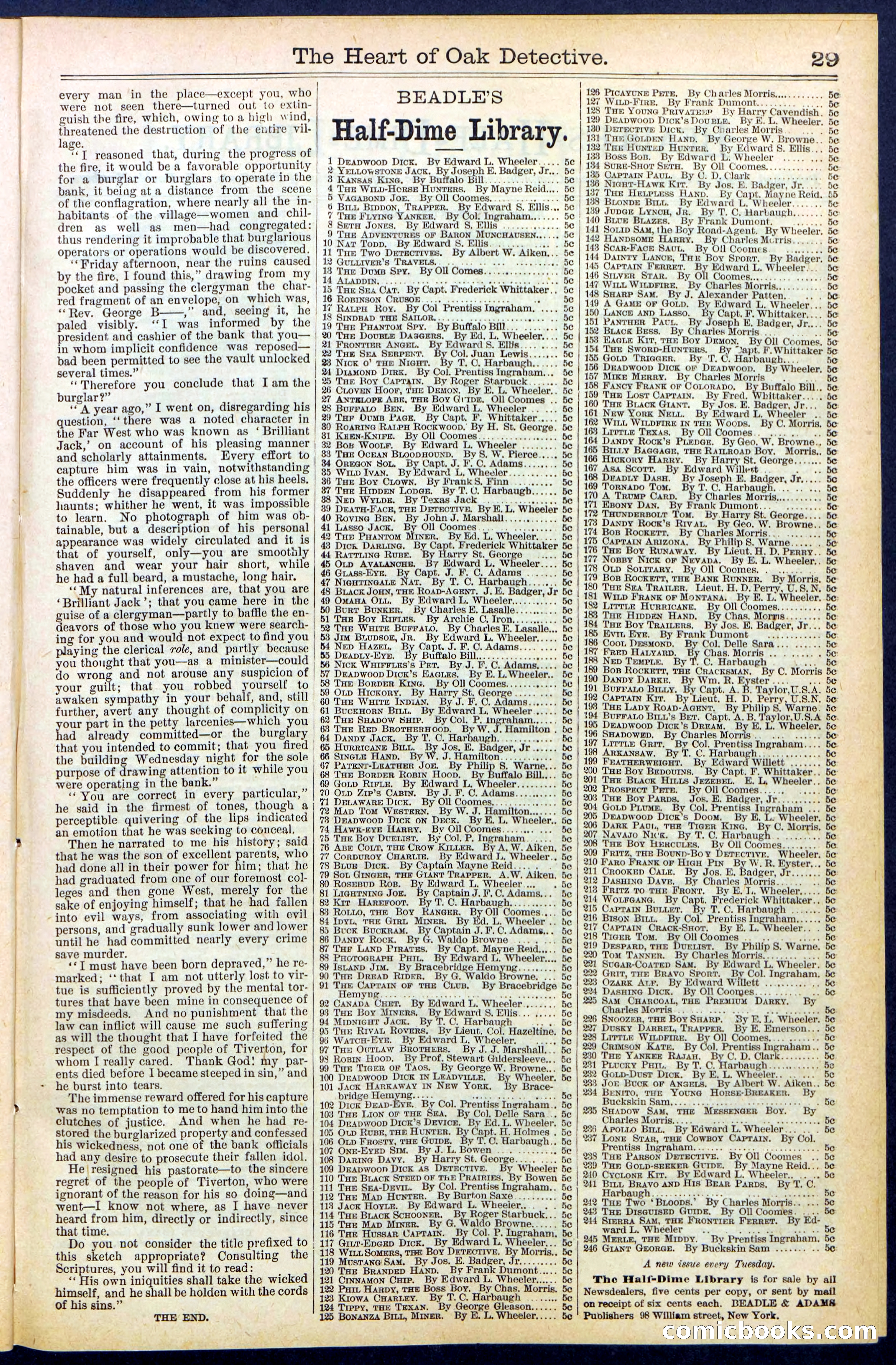 Beadle's New York Dime Library No. 471 — page 29 of 32