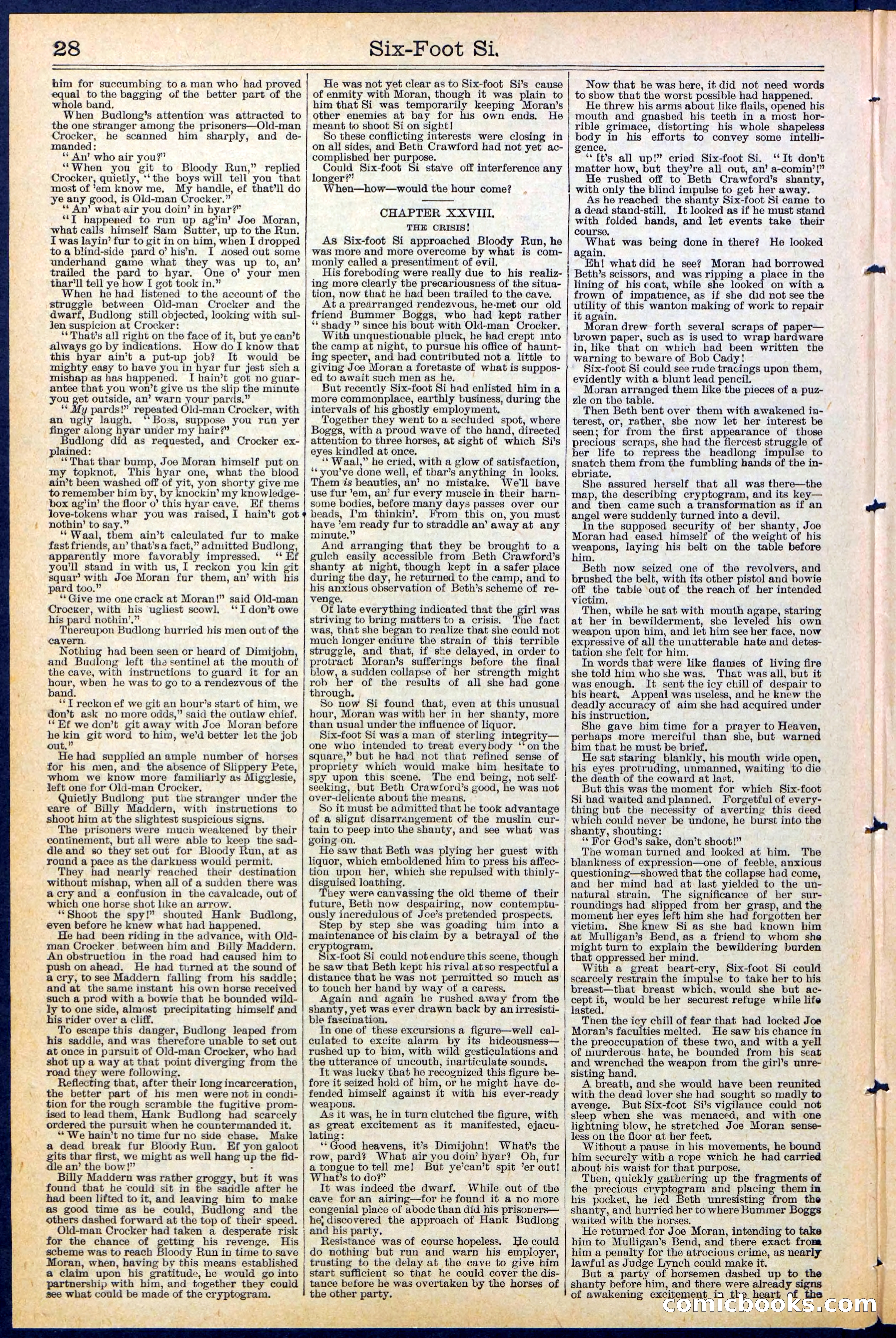 Beadle's New York Dime Library, No. 472 — page 28 of 32